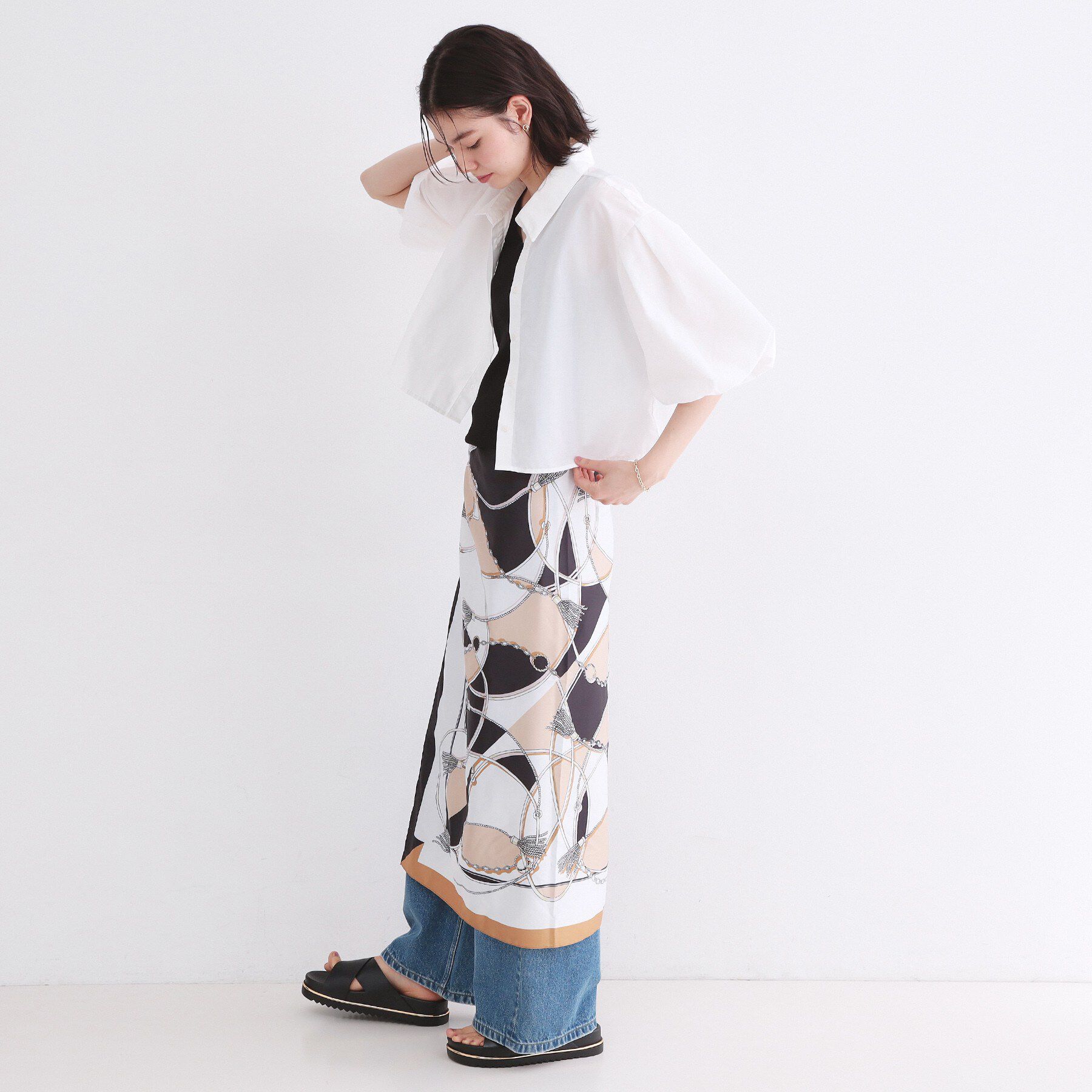 OPAQUE.CLIP「バルーンスリーブシャツ【洗濯機洗い可】」|シャツ・ブラウス|