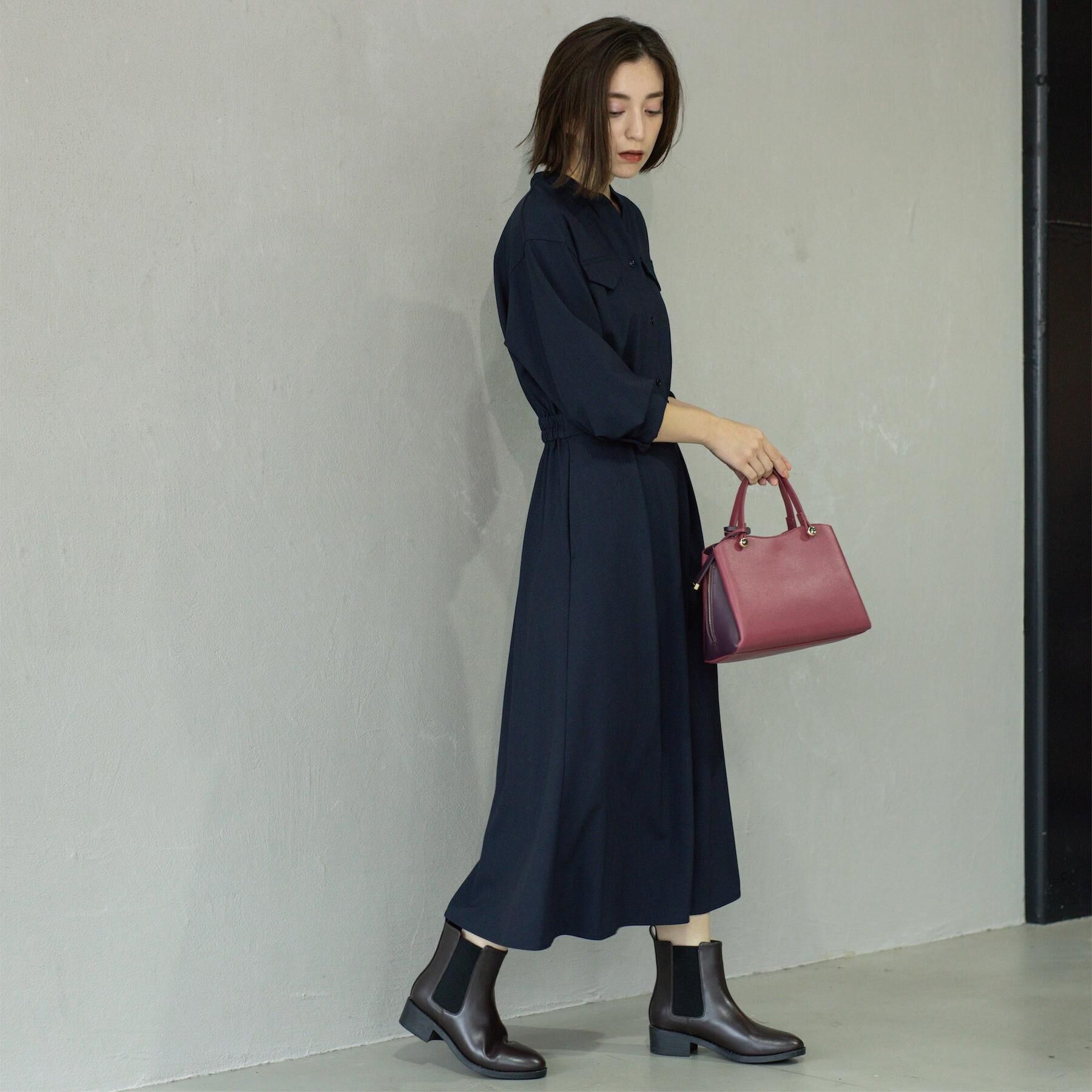 OPAQUE.CLIP「ウールライクフィット＆フレアワンピース【洗濯機OK】」|ワンピース|