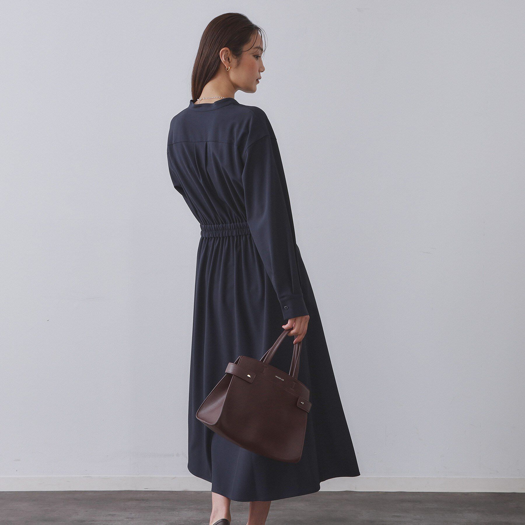 OPAQUE.CLIP「ウールライクフィット＆フレアワンピース【洗濯機OK】」|ワンピース|