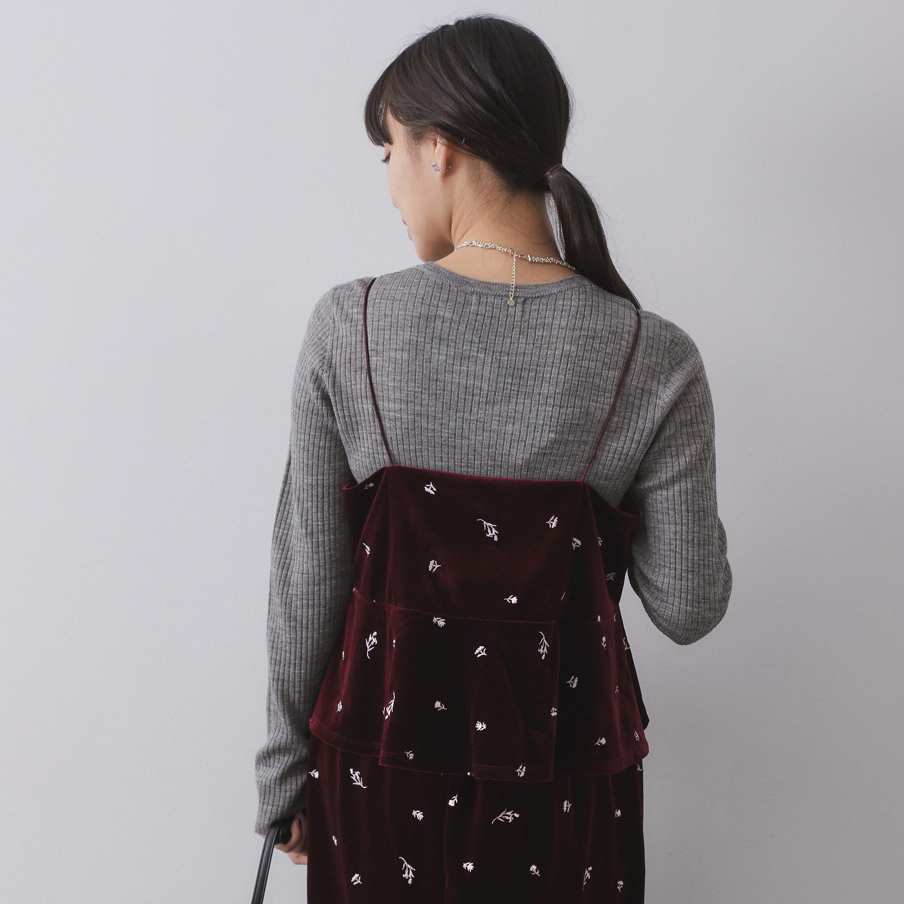 OPAQUE.CLIP「ベロアキャミ/セットアップ対応可【洗濯機OK】」|シャツ・ブラウス|