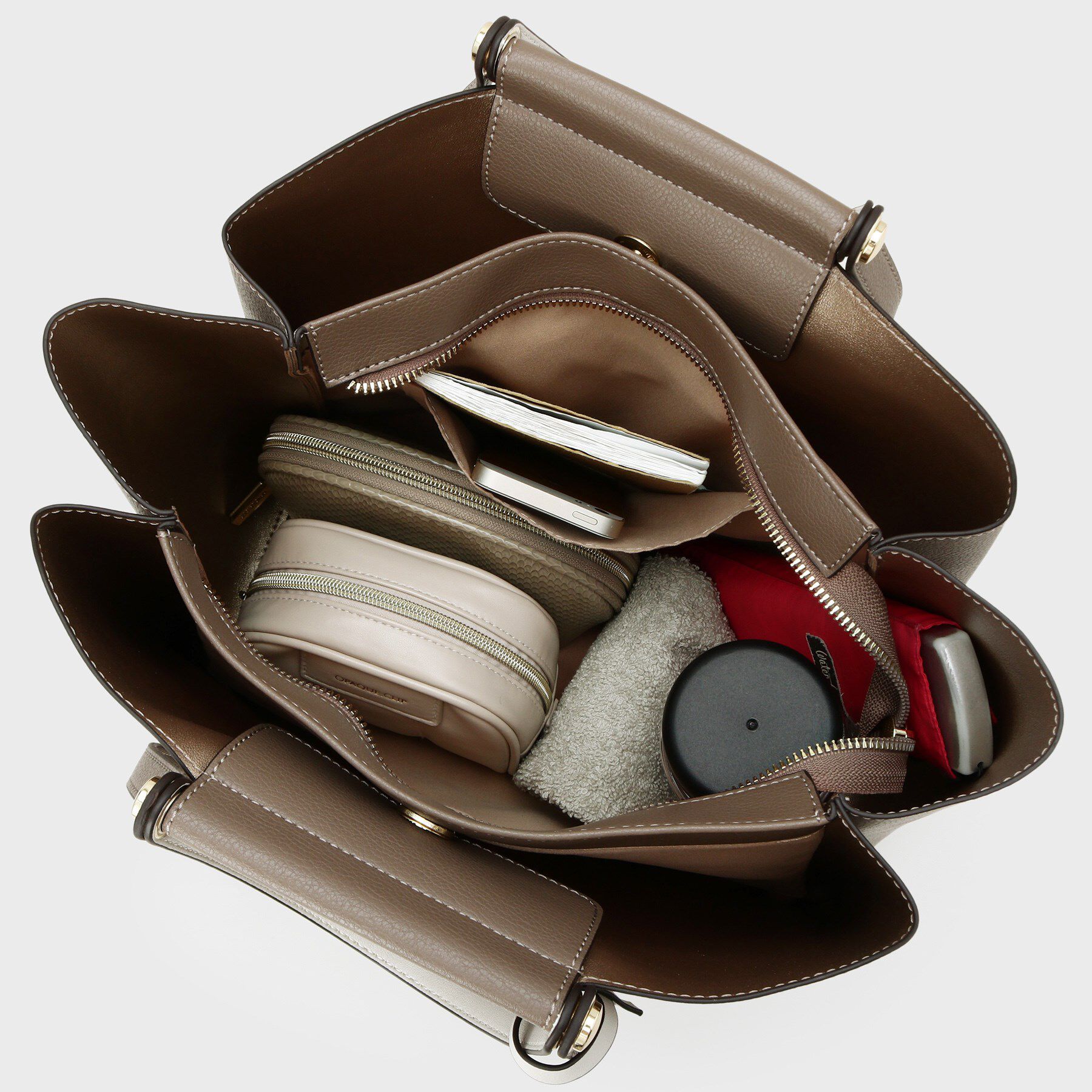 OPAQUE.CLIP「【軽量／2WAY／A4サイズ対応】3層仕様大容量合皮トートバッグ」|トートバッグ|