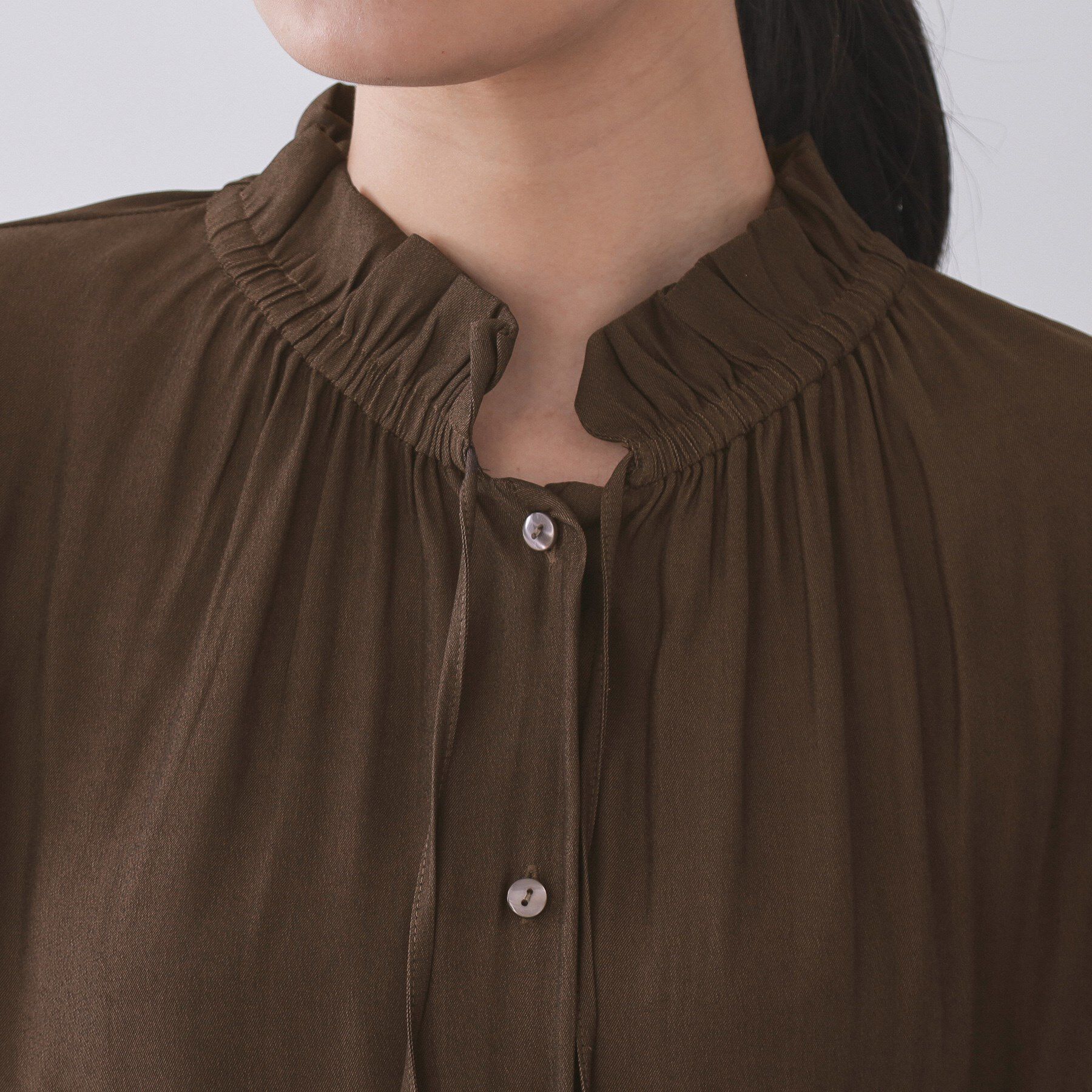 OPAQUE.CLIP「フリルカラーブラウス【洗濯機OK】」|シャツ・ブラウス|