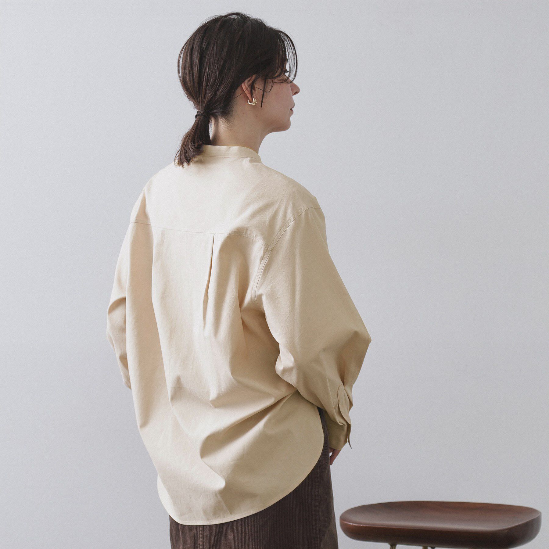 OPAQUE.CLIP「バンドカラーシャツ【洗濯機OK】」|シャツ・ブラウス|