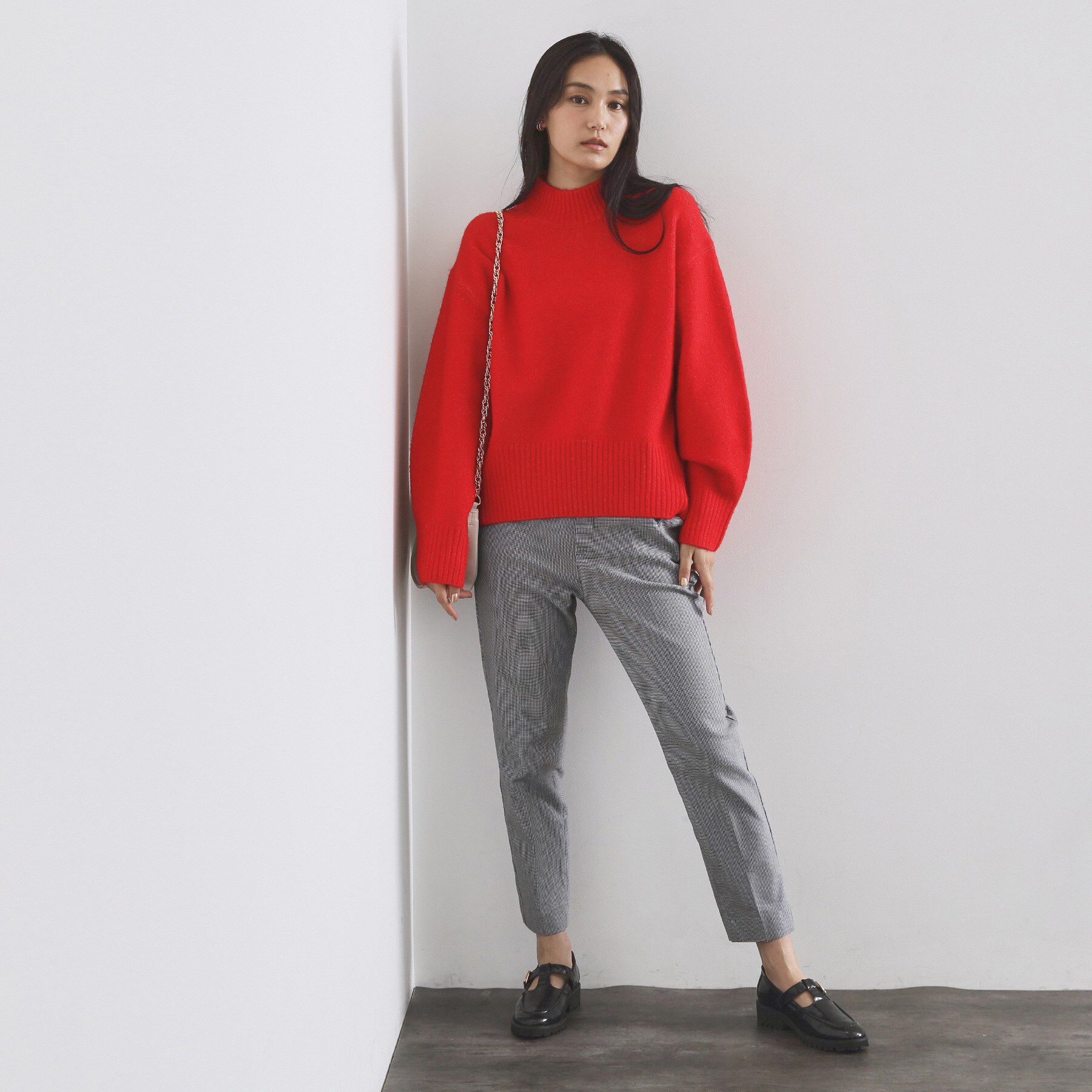 OPAQUE.CLIP「ふわふわハイネックニット【洗濯機OK】」|ニット・セーター|