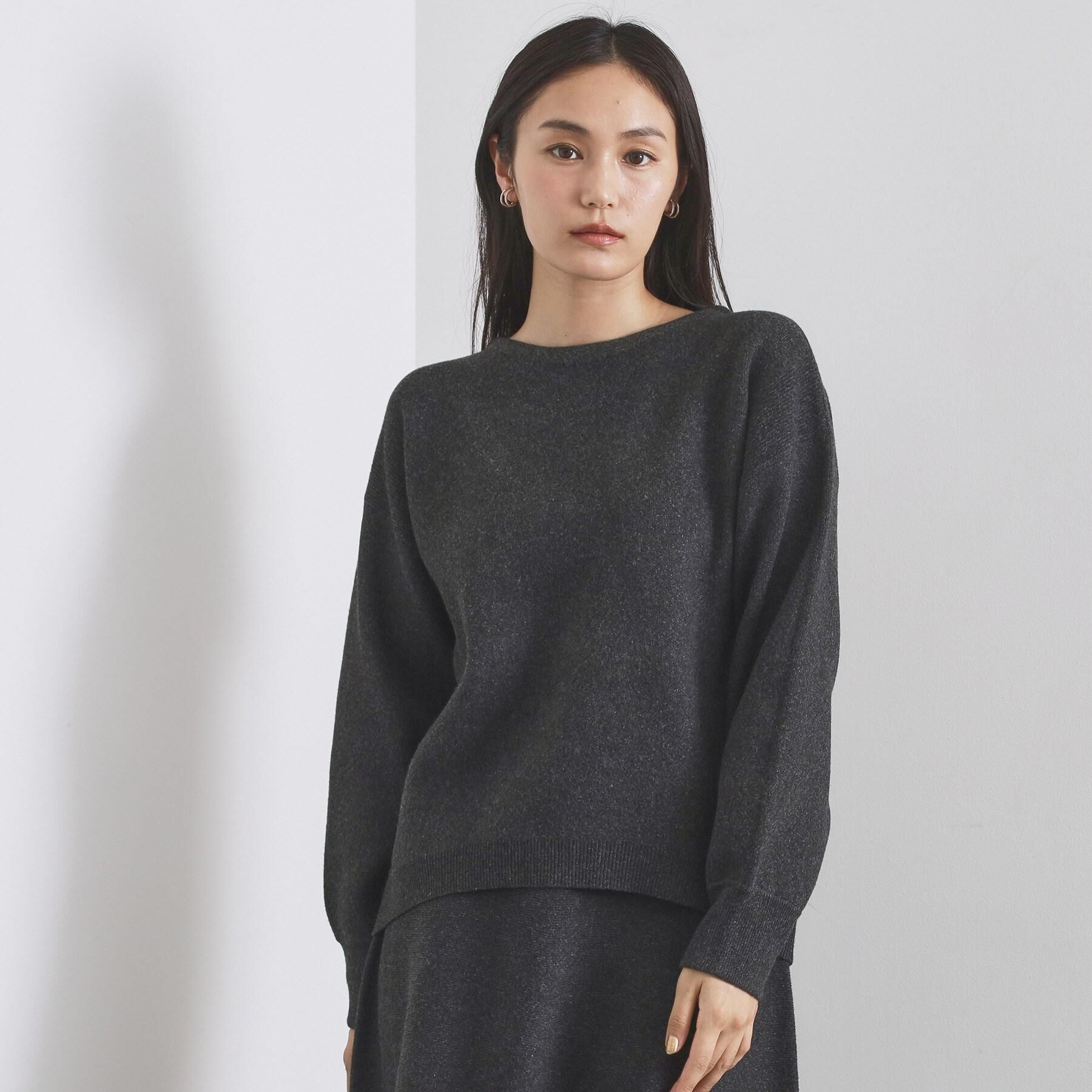 OPAQUE.CLIP「サイド編地切替ニットトップス/セットアップ対応【洗濯機OK】」|ニット・セーター|