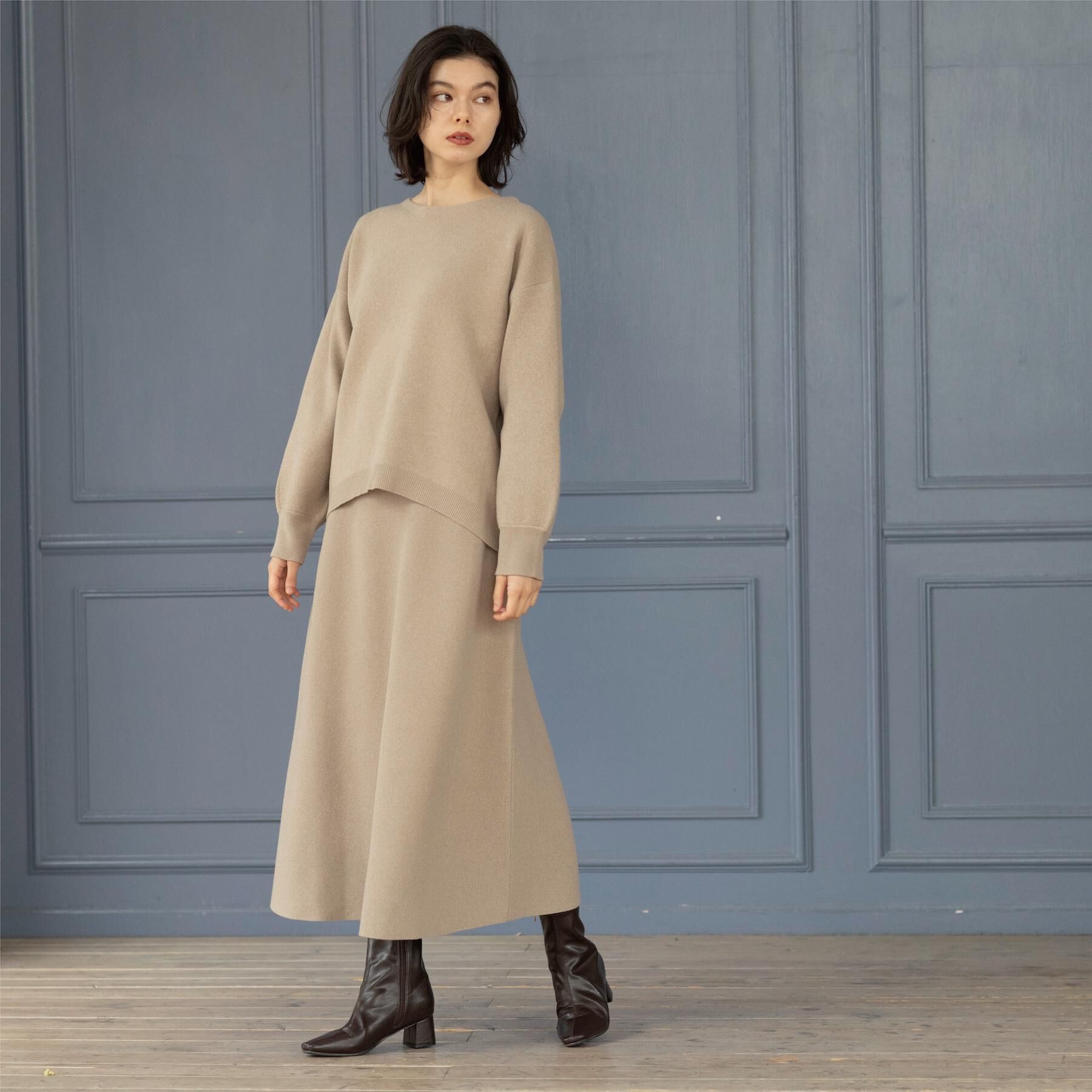 OPAQUE.CLIP「ニットフレアスカート/セットアップ対応【洗濯機OK】」|スカート|