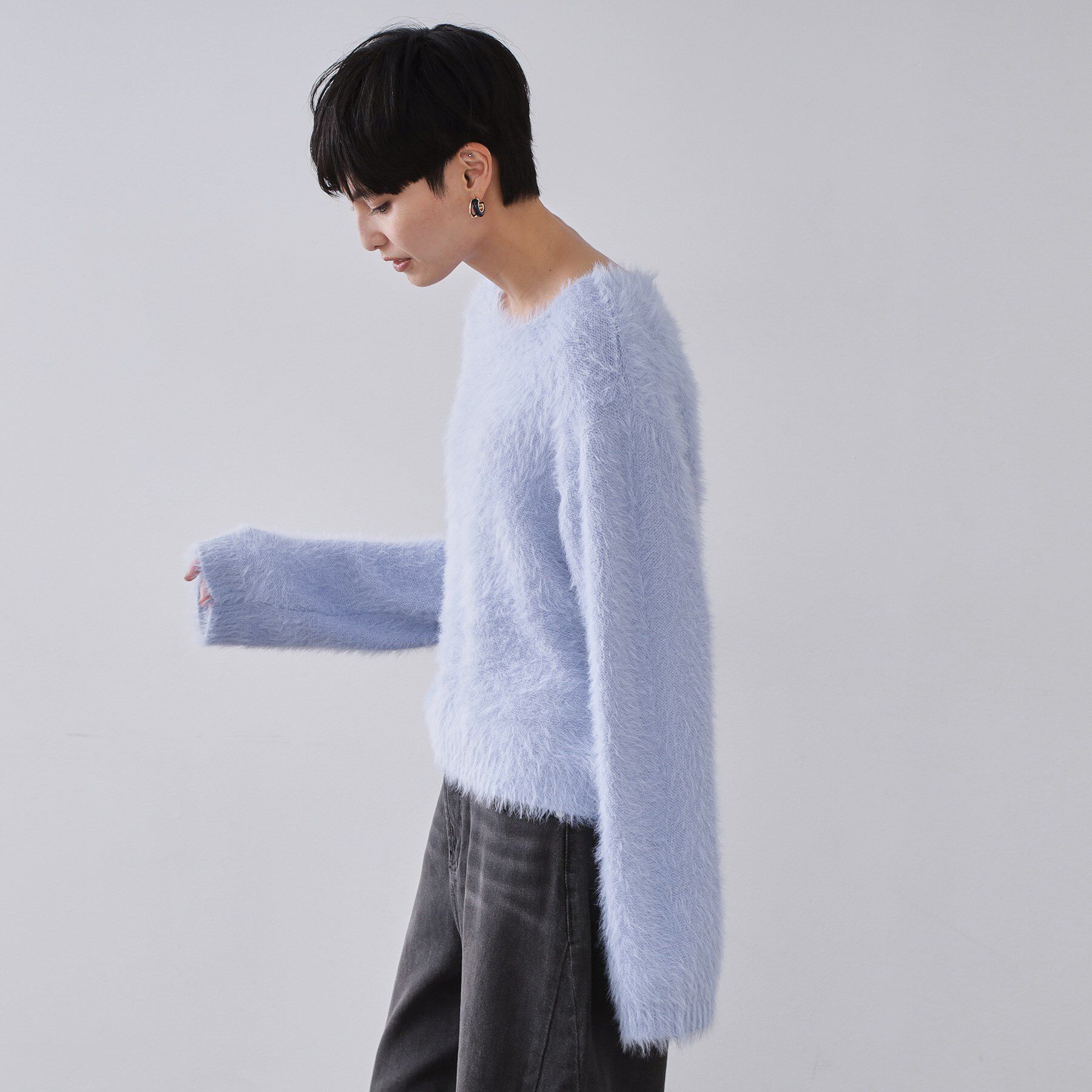 OPAQUE.CLIP「ラメシャギーニット【洗濯機OK】」|ニット・セーター|