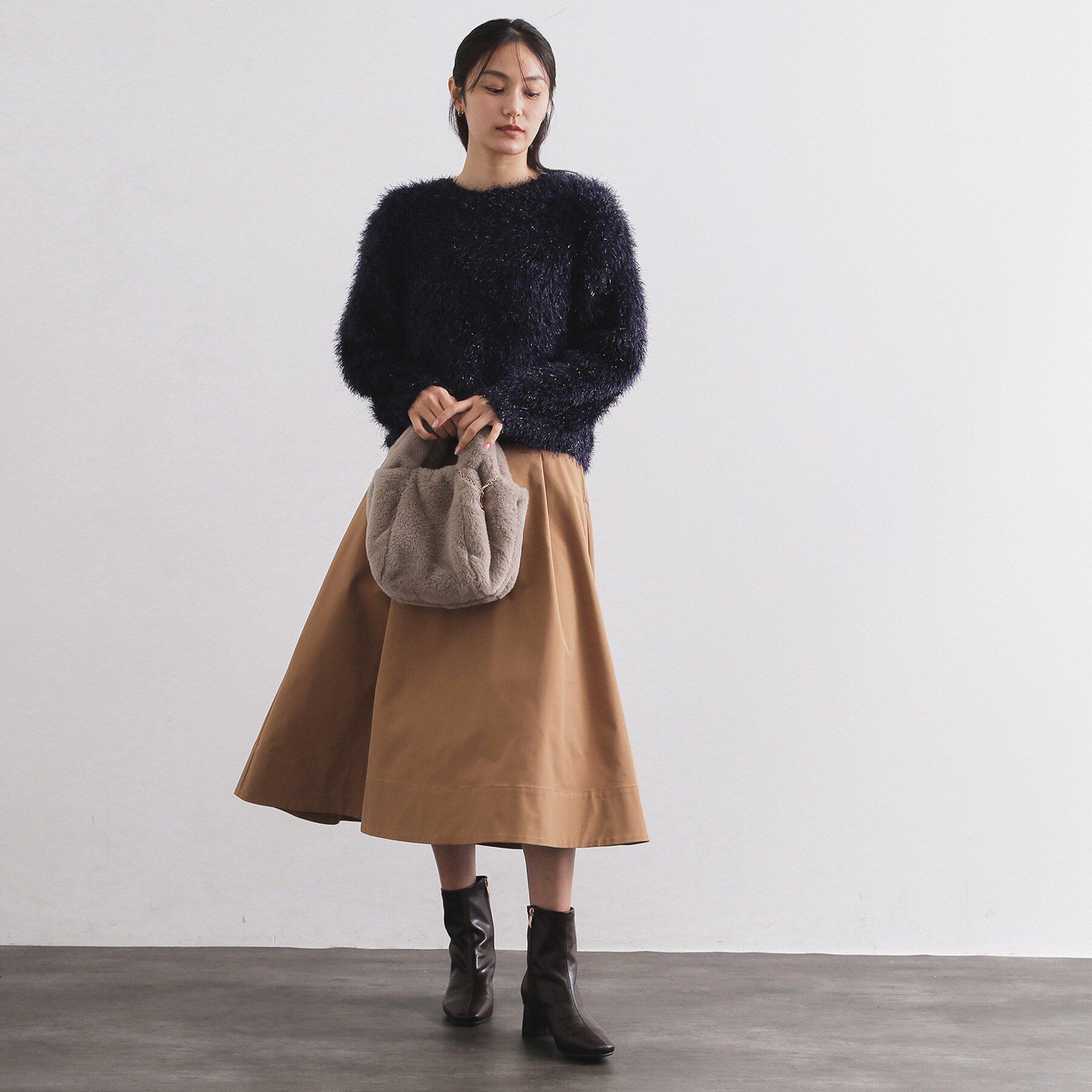 OPAQUE.CLIP「シャギーラメニット【洗濯機OK】」|ニット・セーター|