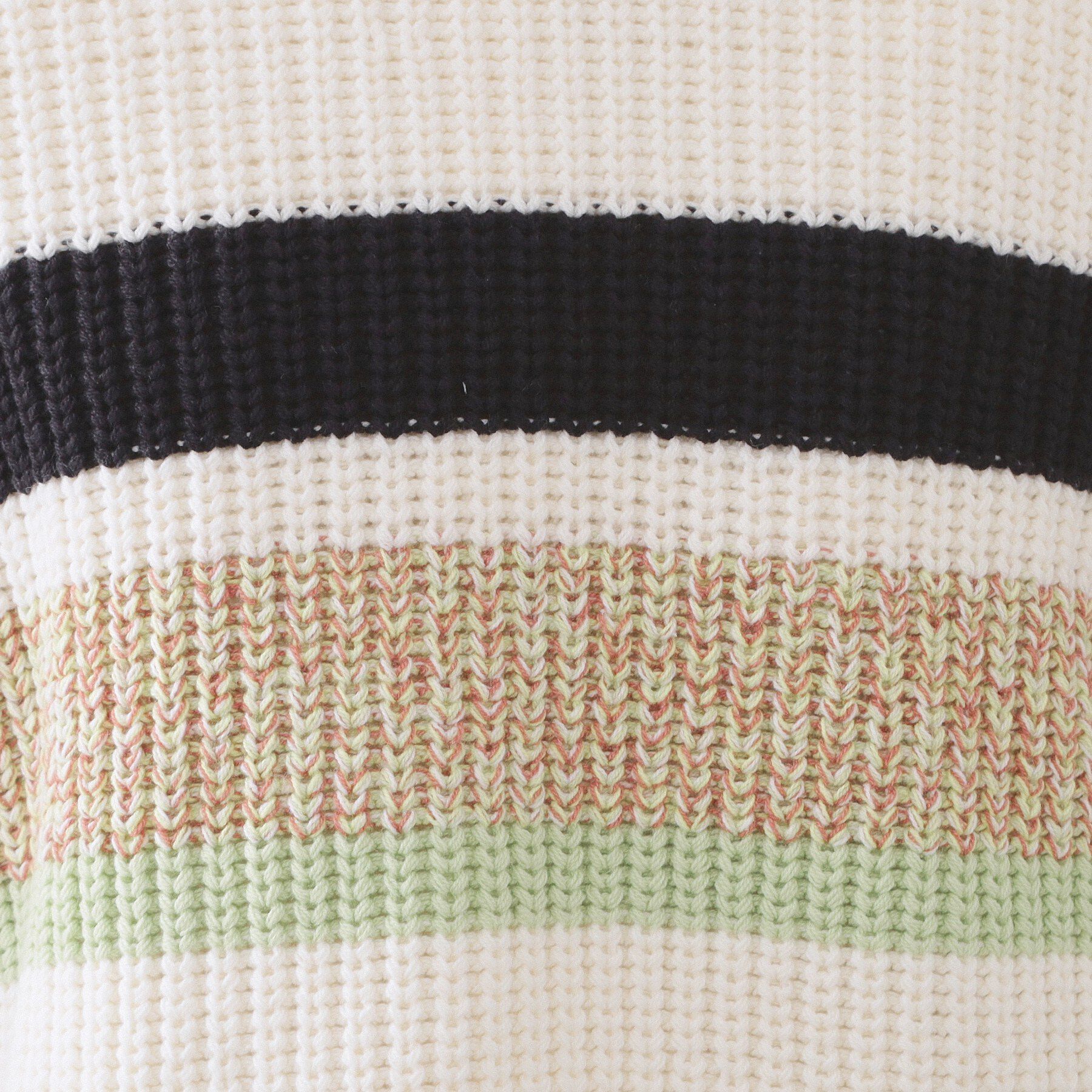 OPAQUE.CLIP「カラーボーダーミドルゲージニット」|ニット・セーター|