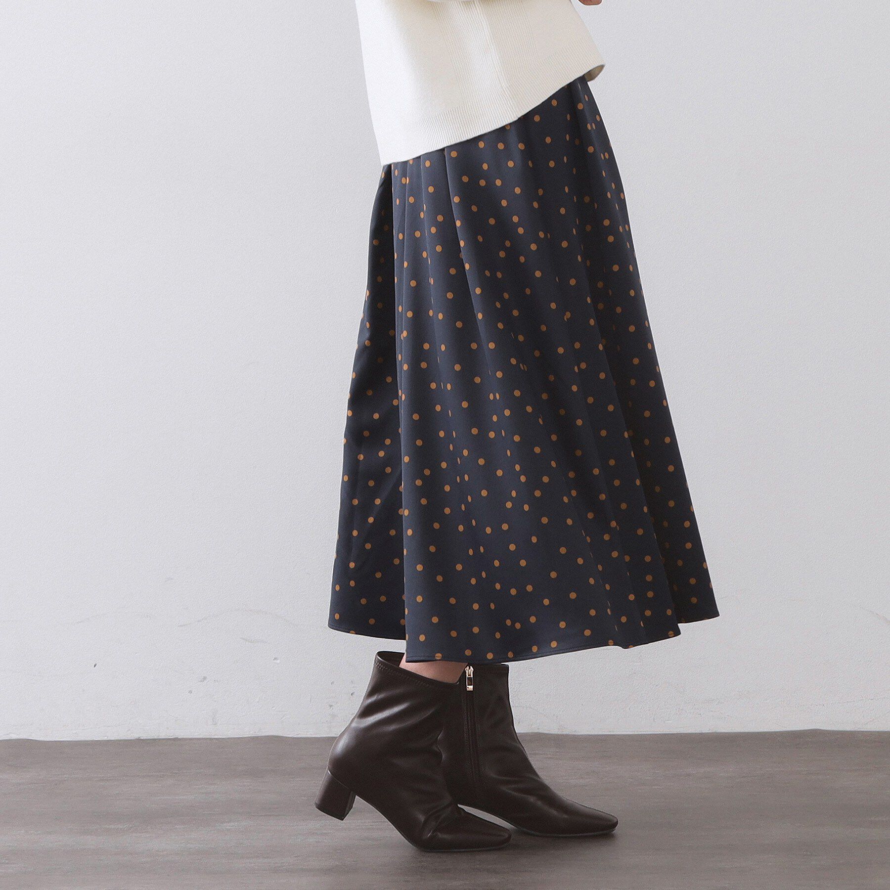 OPAQUE.CLIP「カラードットフレアスカート【洗濯機OK】」|スカート|