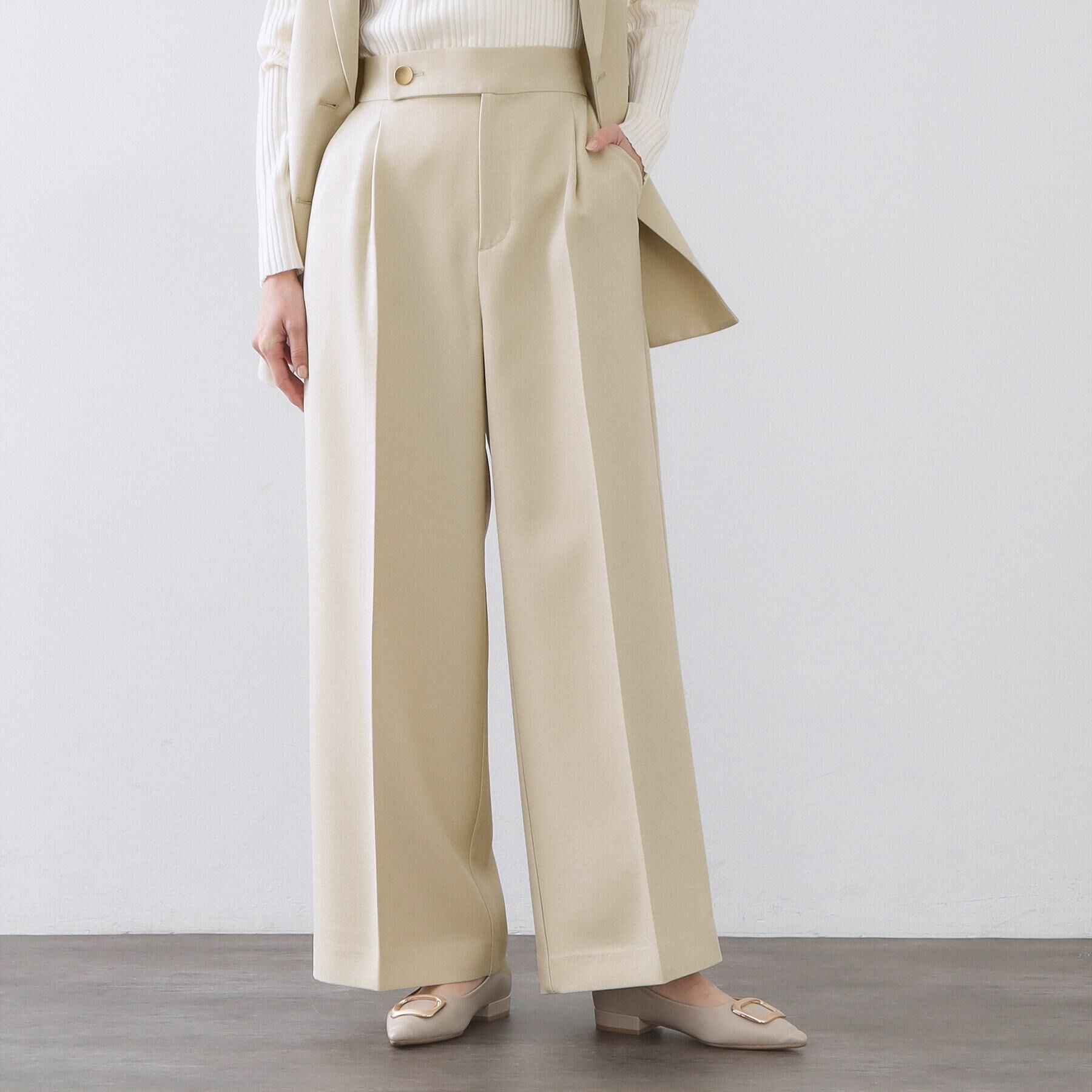 OPAQUE.CLIP「金ボタンデザインワイドパンツ/セットアップ対応【洗濯機OK】《S～LL》」|その他|