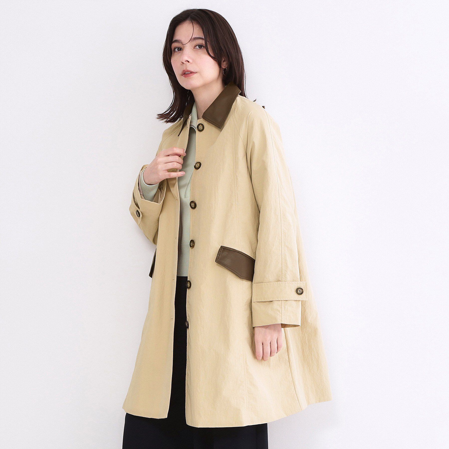 OPAQUE.CLIP「撥水ステンカラーコート【洗える】」|ステンカラーコート|