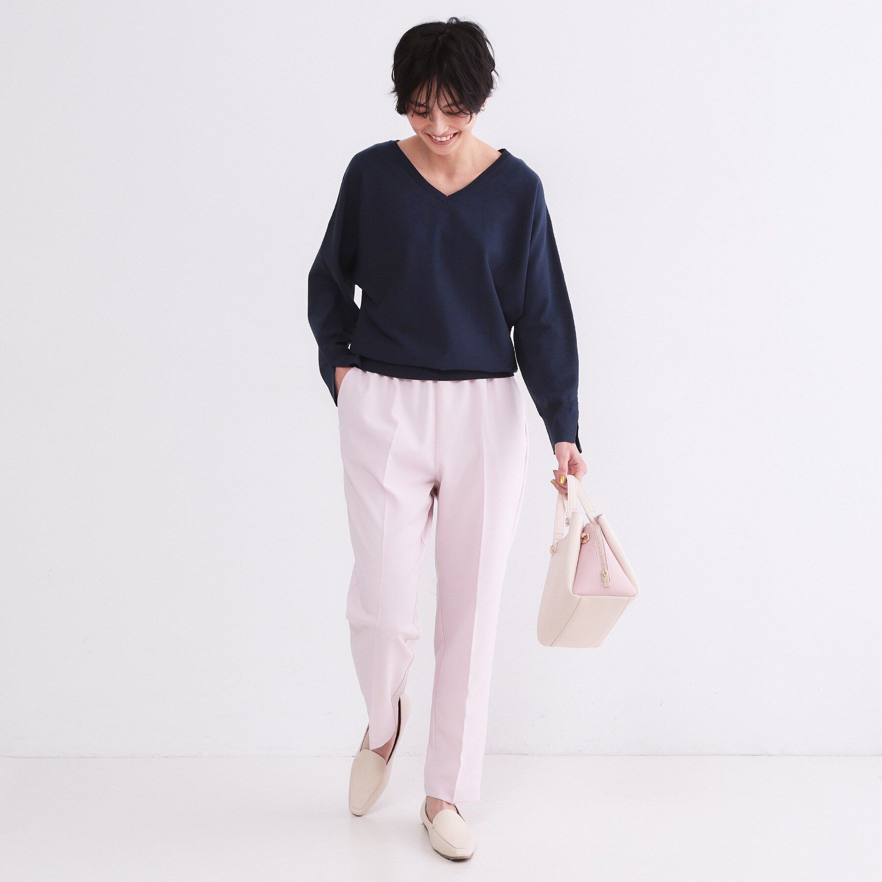 OPAQUE.CLIP「リラクシードルマンスリーブニット【洗濯機OK/抗ピル】」|ニット・セーター|