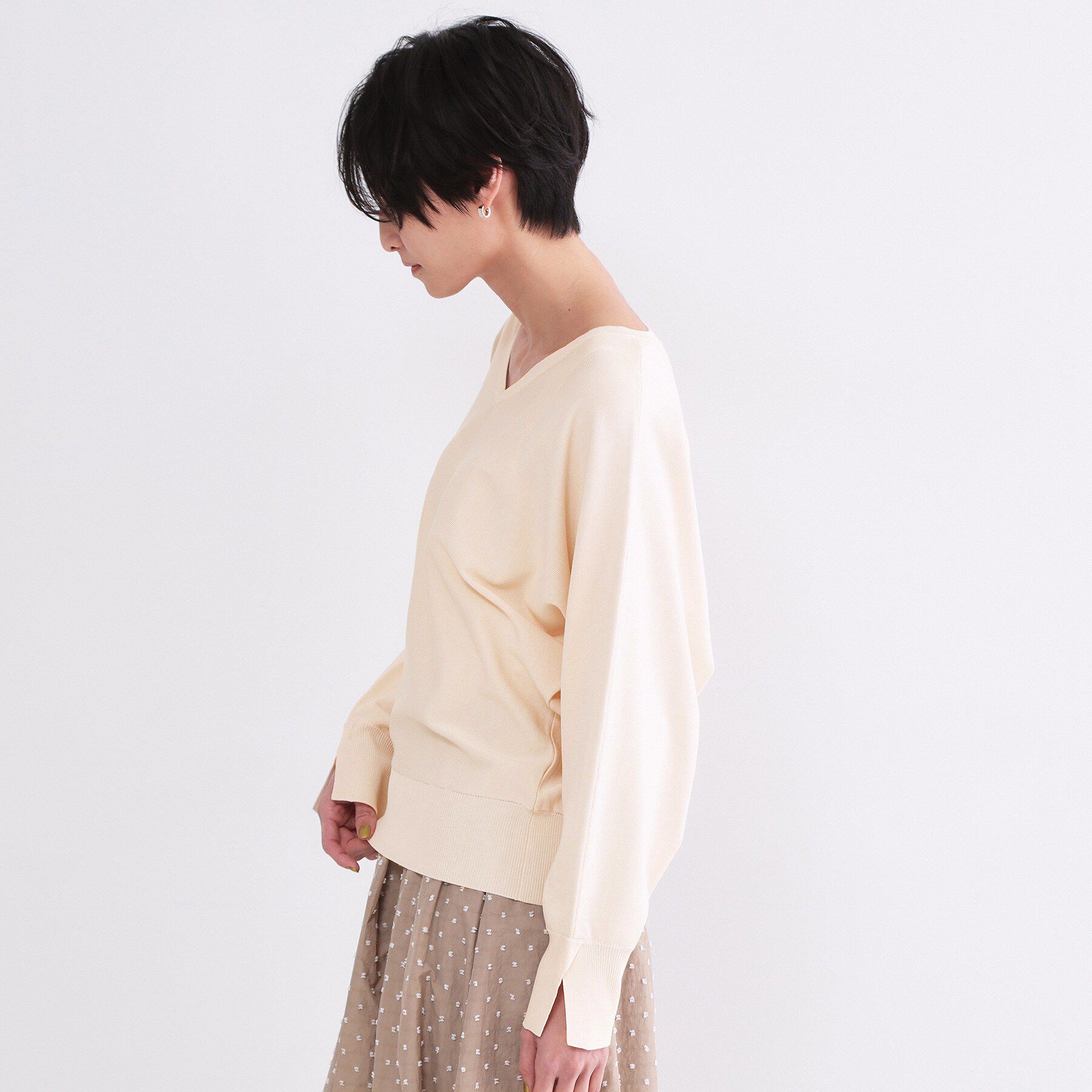 OPAQUE.CLIP「リラクシードルマンスリーブニット【洗濯機OK/抗ピル】」|ニット・セーター|