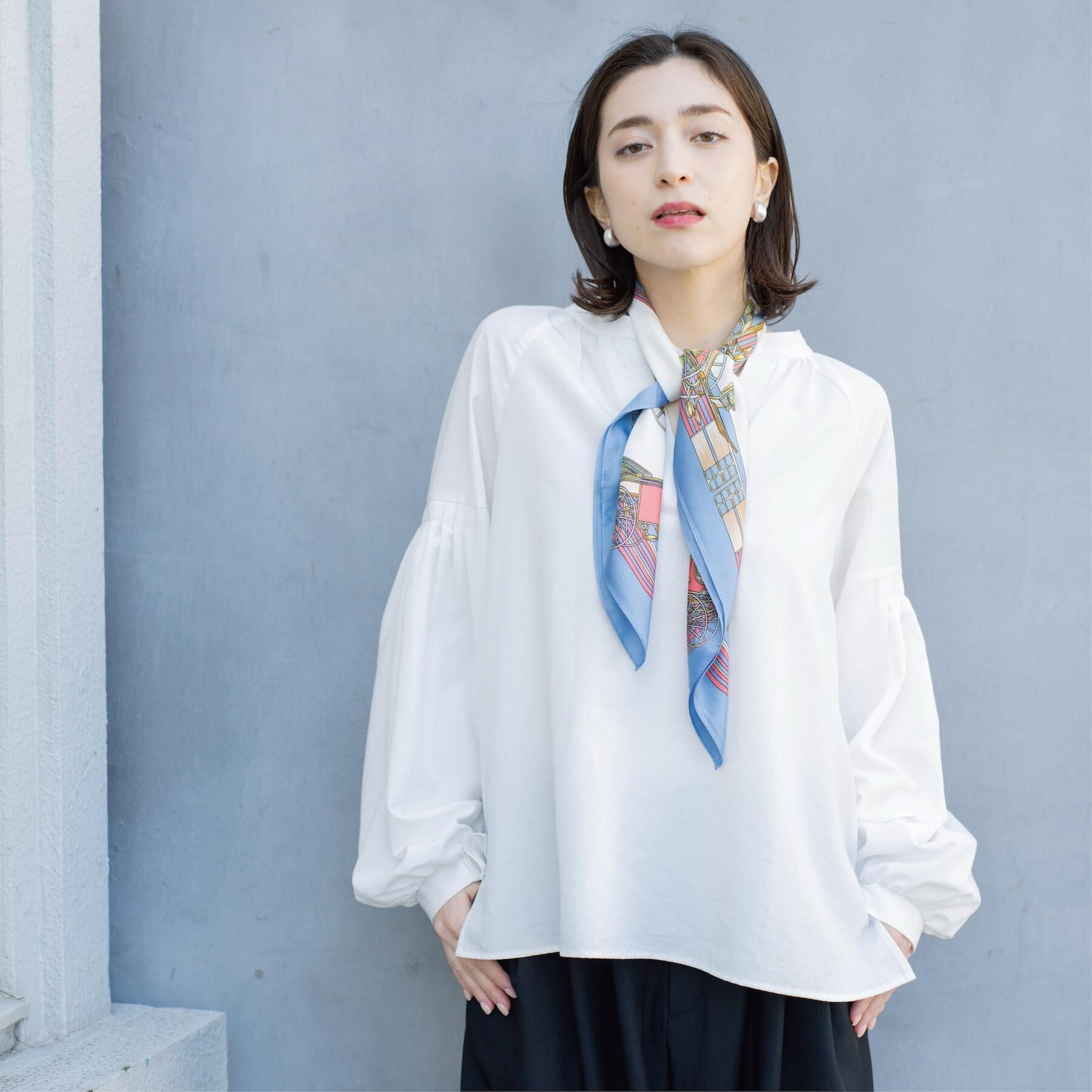 OPAQUE.CLIP「スキッパーボリュームスリーブブラウス【洗濯機OK】」|シャツ・ブラウス|