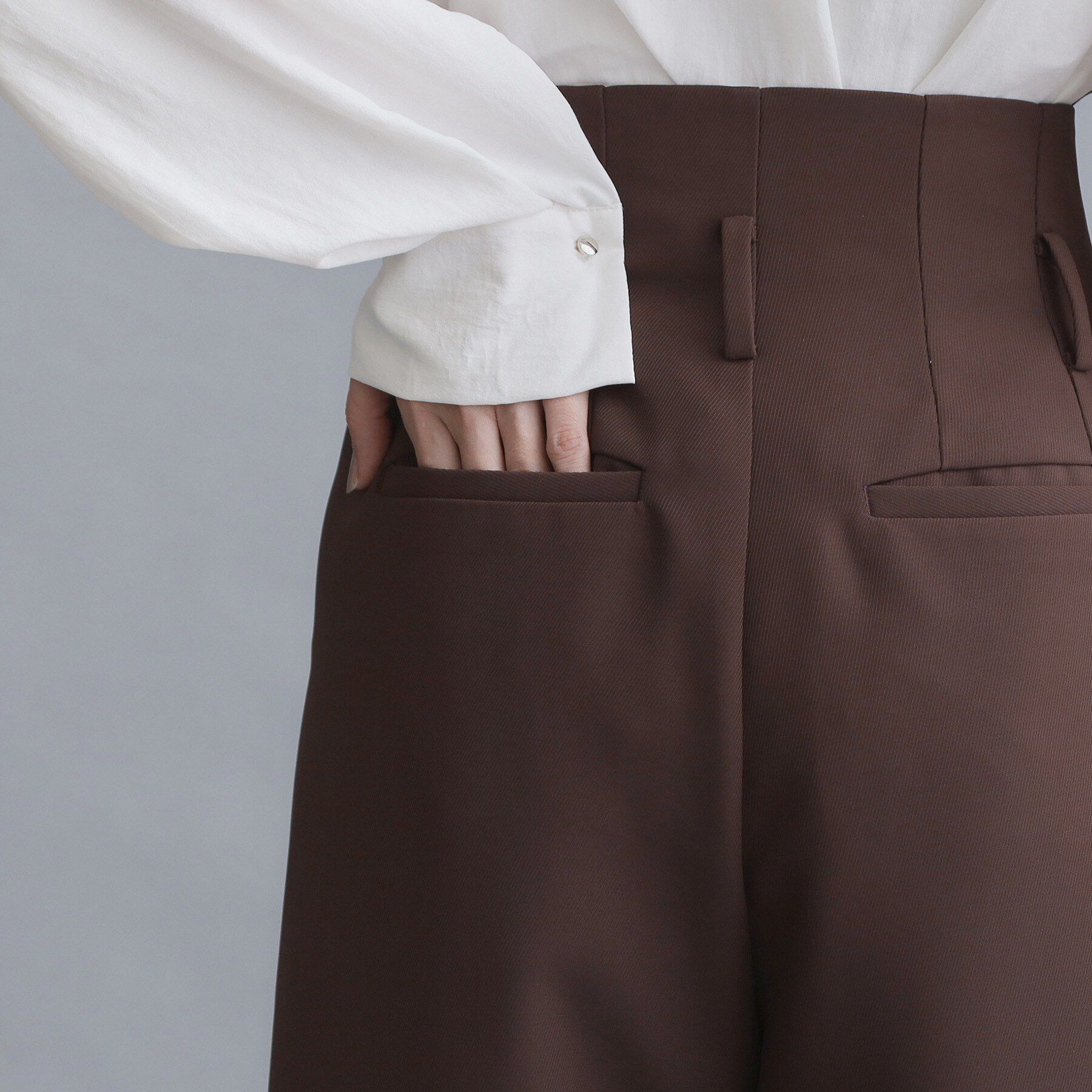 OPAQUE.CLIP「【es】ハイウエストタックワイドパンツ/セットアップ対応可【洗濯機OK】」|その他|