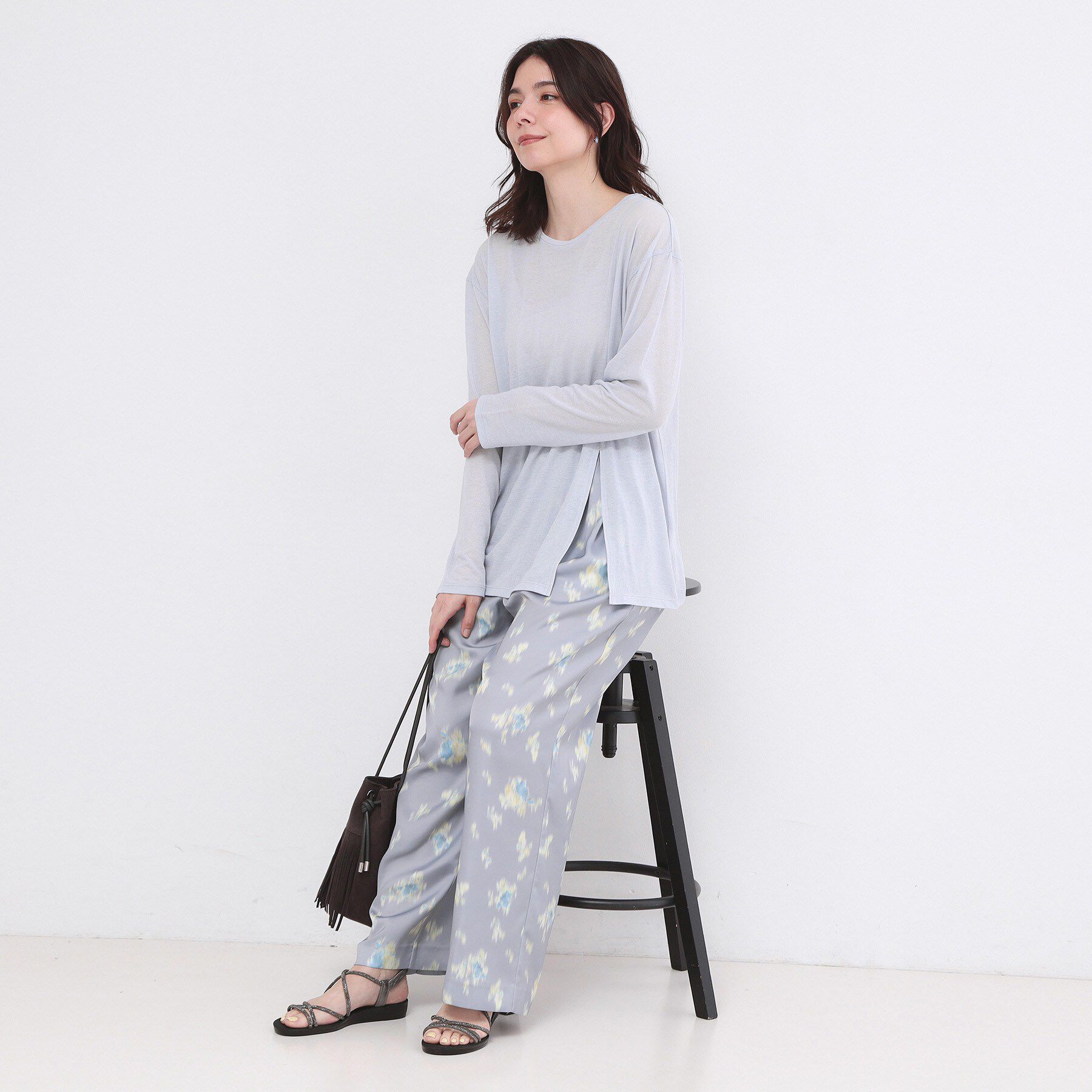 OPAQUE.CLIP「シアースリットカットソー【洗濯機OK】」|Tシャツ・カットソー|