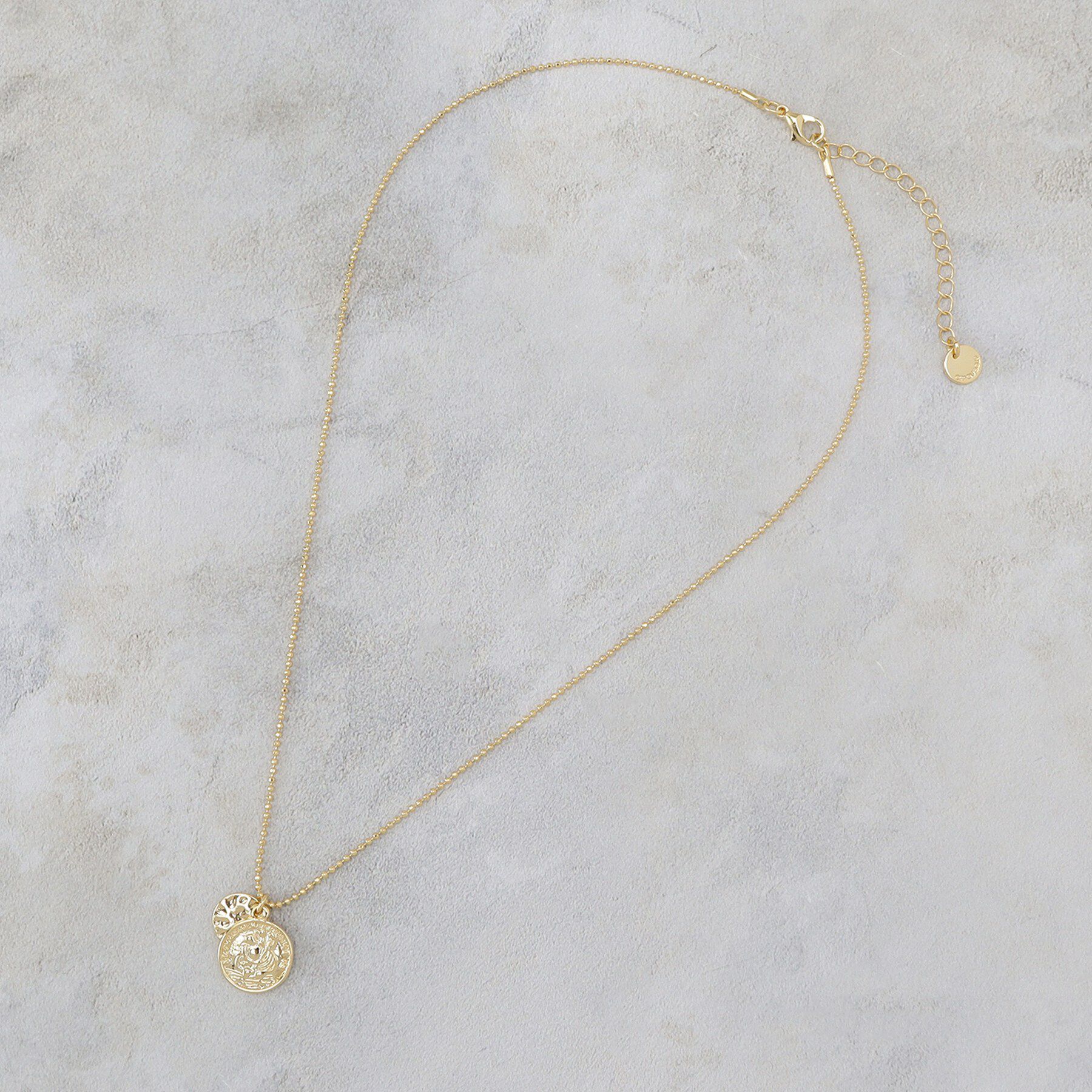 OPAQUE.CLIP「ダブルコイン ショートネックレス」|ネックレス|