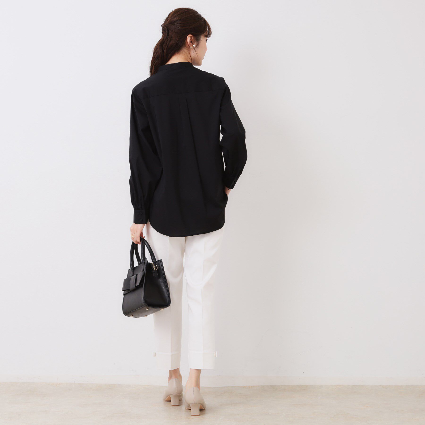 Couture broach「【スッキリ見え・美脚・通勤】リボンポイントサテストパンツ」|その他|