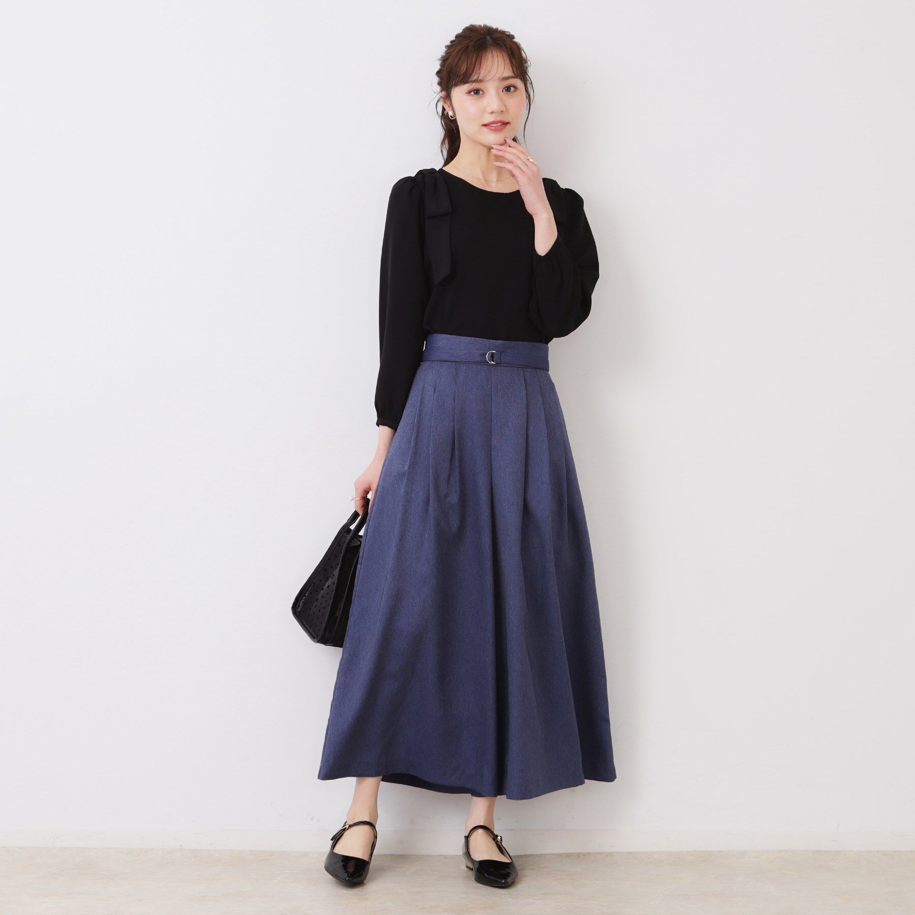 Couture broach「【フェミニン・通勤】肩リボンシフォンブラウス」|シャツ・ブラウス|