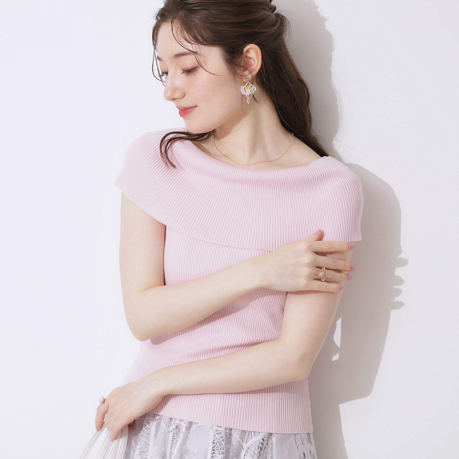 Couture broach「リブオフショルニット」|ニット・セーター|