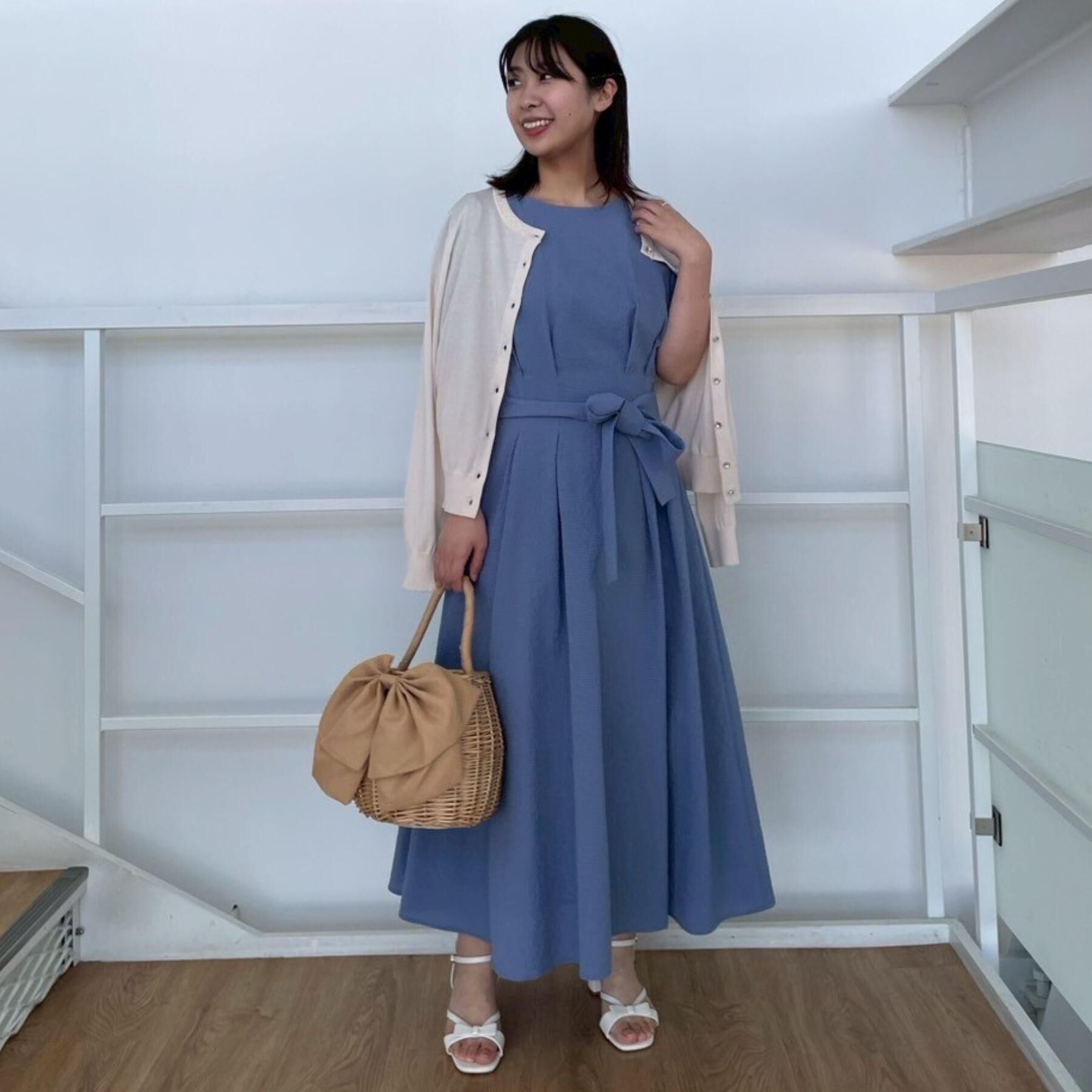 Couture broach「【細見え・キレイめ】サッカータックワンピース」|ワンピース|