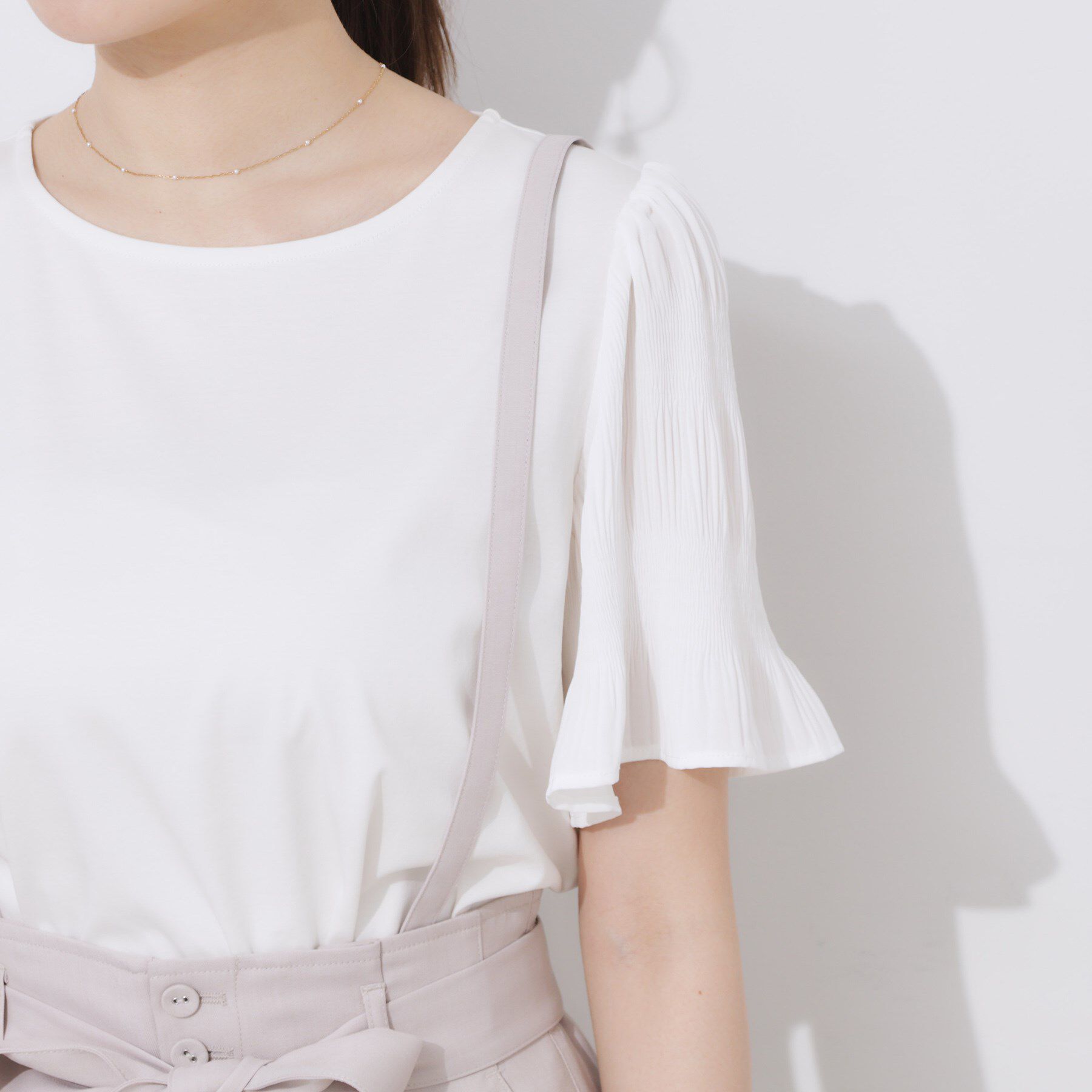 Couture broach「【美脚効果・通勤】リネンライク サス付きパンツ」|その他|