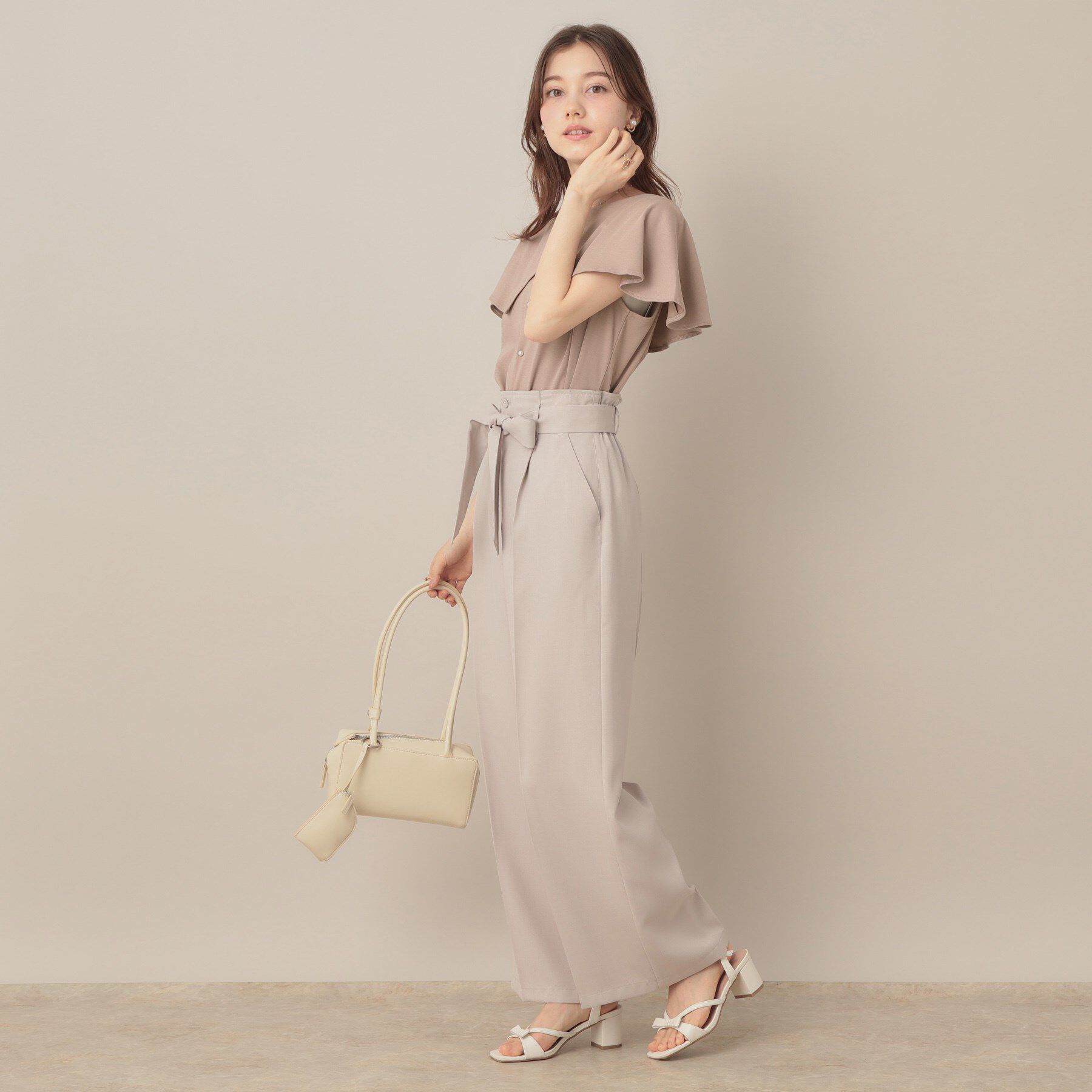 Couture broach「【マシンウォッシャブル・UVケア・接触冷感】2WAYケープデザインカットソー」|Tシャツ・カットソー|