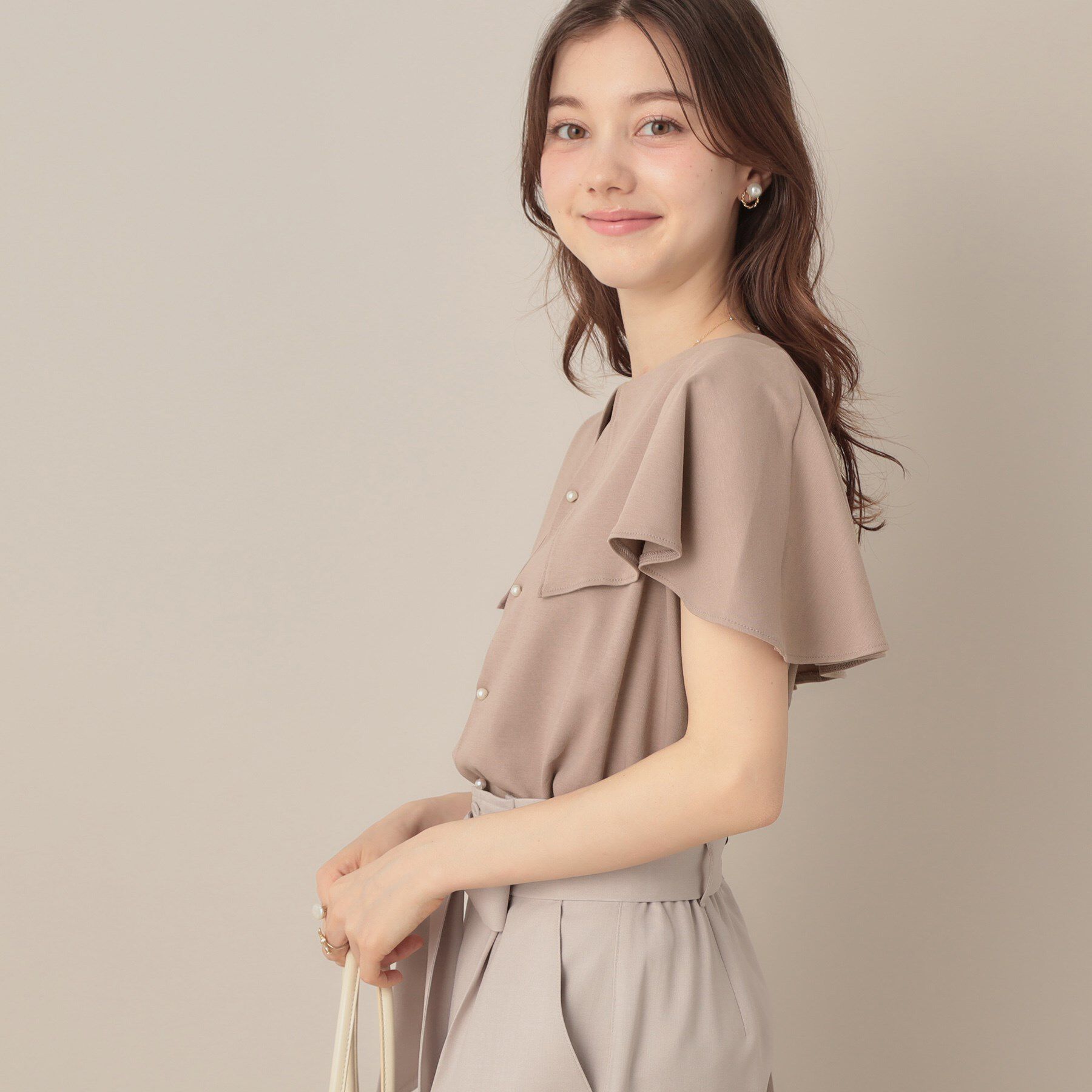 Couture broach「【マシンウォッシャブル・UVケア・接触冷感】2WAYケープデザインカットソー」|Tシャツ・カットソー|