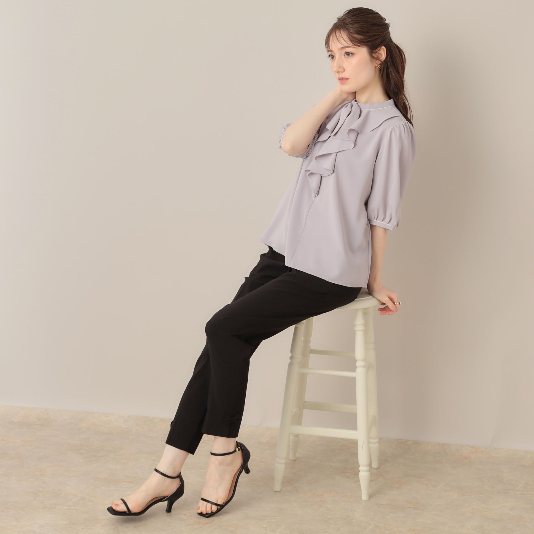 Couture broach「【らくちん・キレイ見え】リボンハイパーストレッチパンツ」|その他|