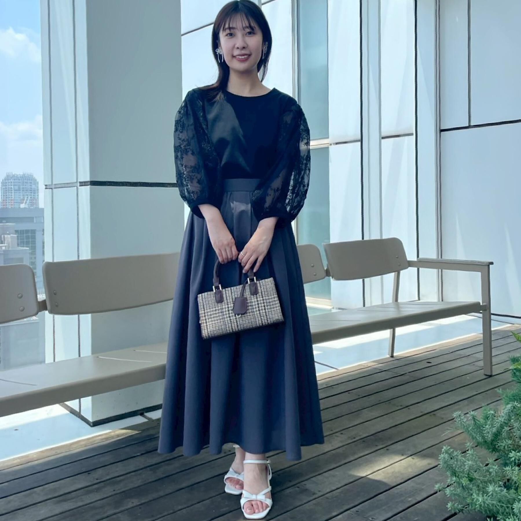 Couture broach「【接触冷感・UVカット・マシンウォッシャブル】袖レースドッキングカットソー」|Tシャツ・カットソー|