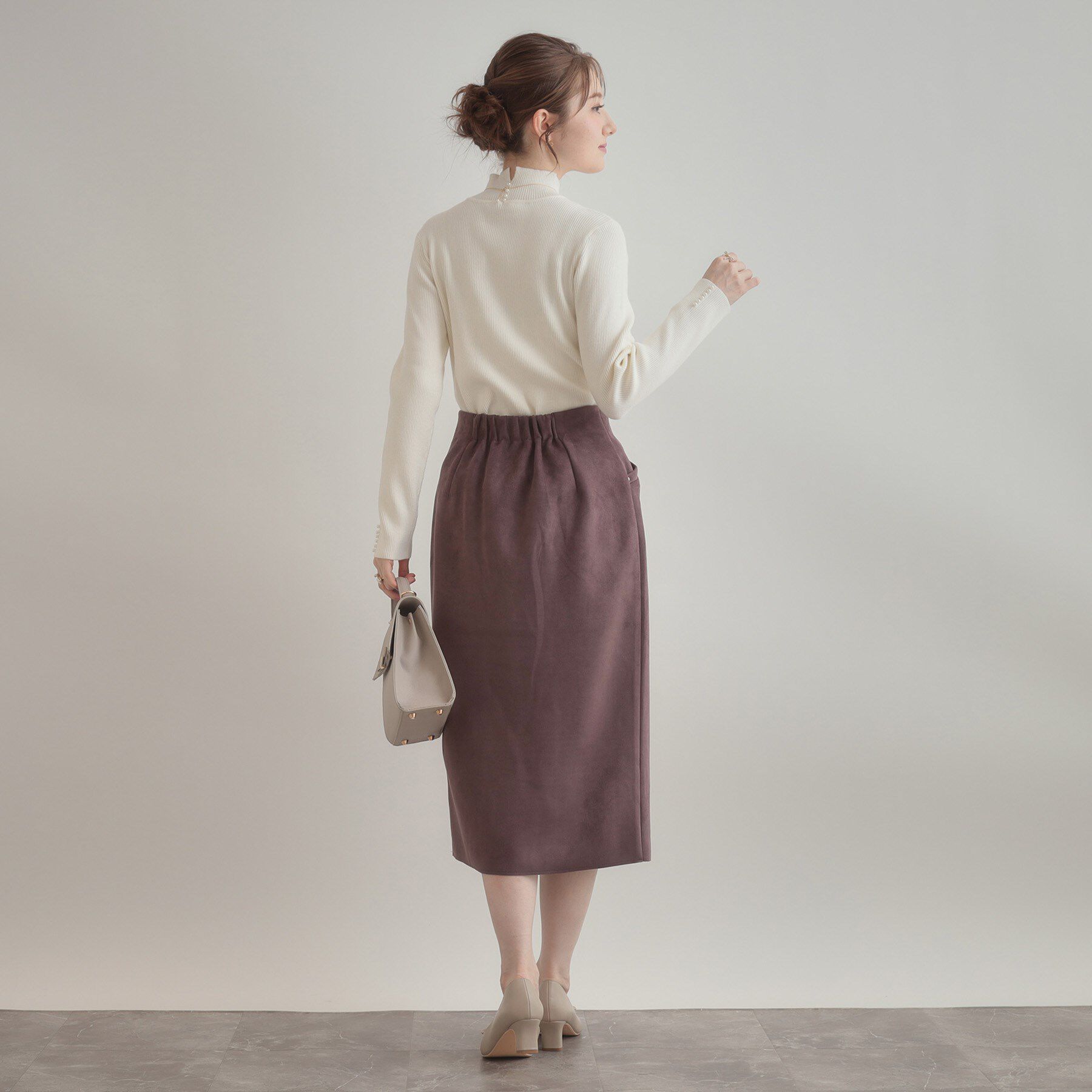 Couture broach「【多機能・フェミニン】パール調リブニット」|ニット・セーター|