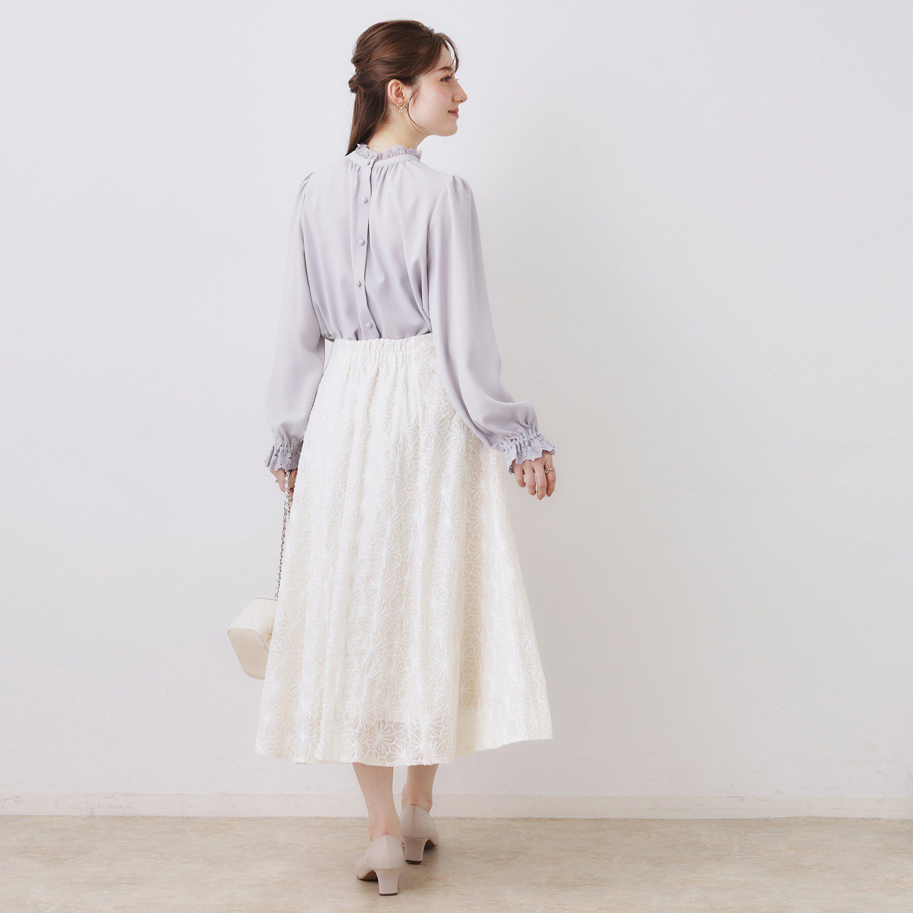 Couture broach「【2WAY・ハレの日・通勤】エンブロレースブラウス」|シャツ・ブラウス|