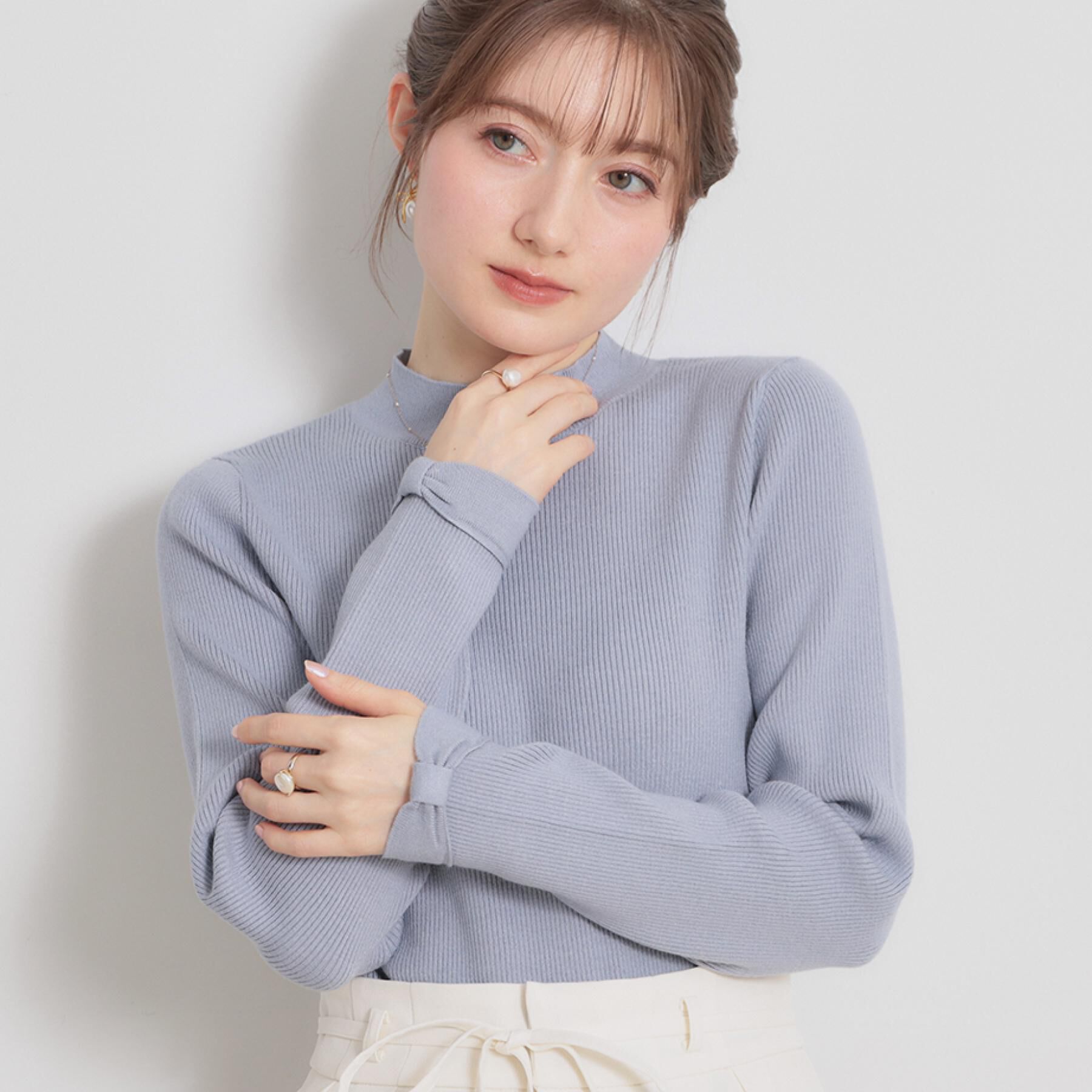 Couture broach「【洗える・着映え】袖リボン リブニット」|ニット・セーター|