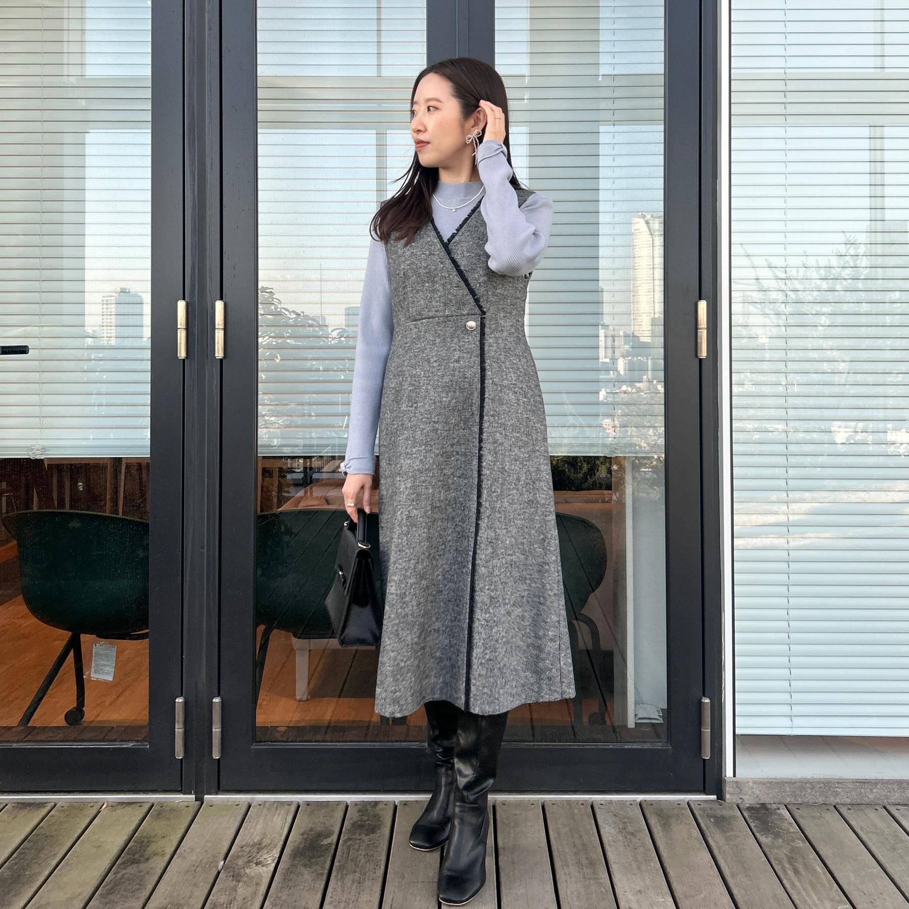 Couture broach「【洗える・着映え】袖リボン リブニット」|ニット・セーター|