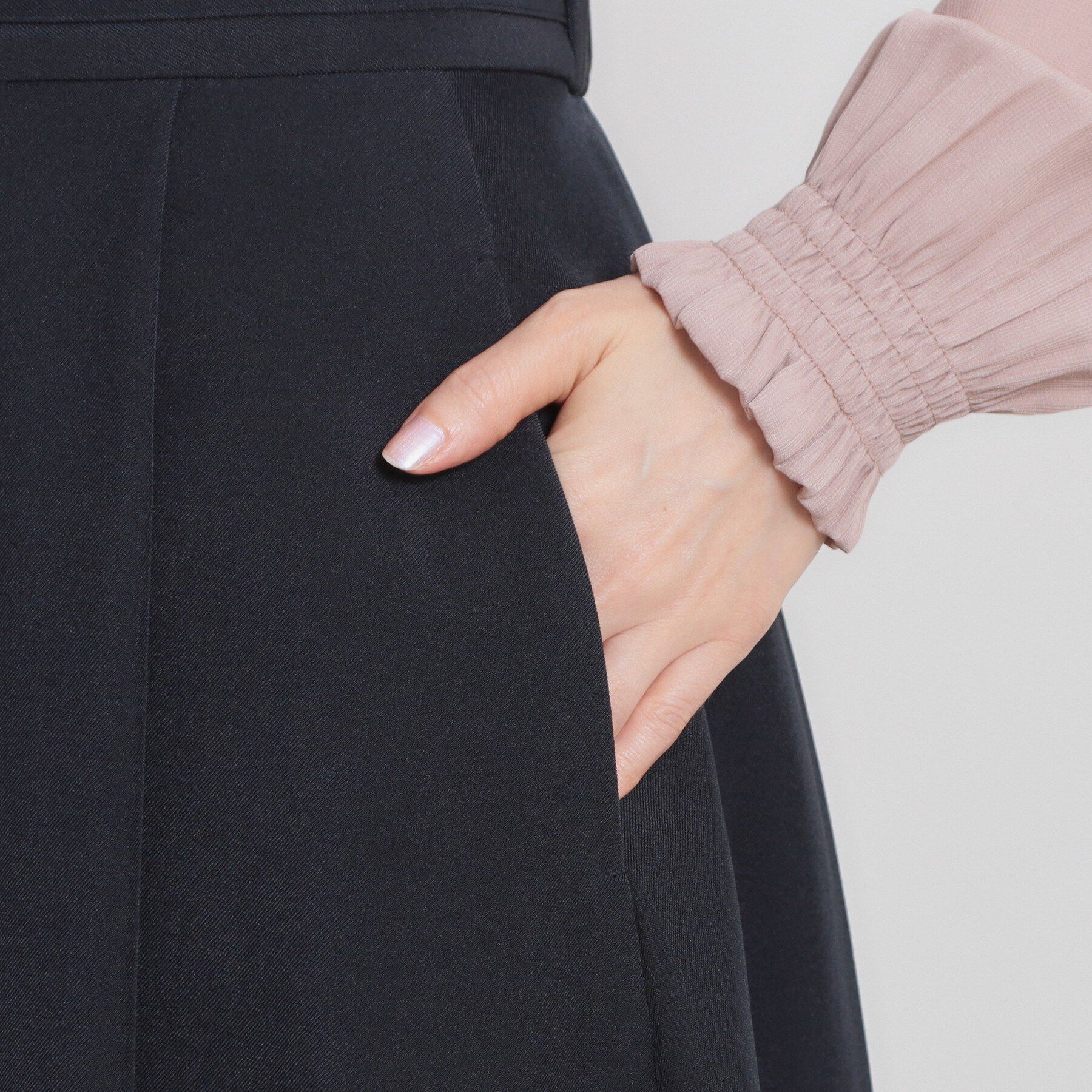 Couture broach「【洗える・通勤】ビットベルト タックスカート」|スカート|