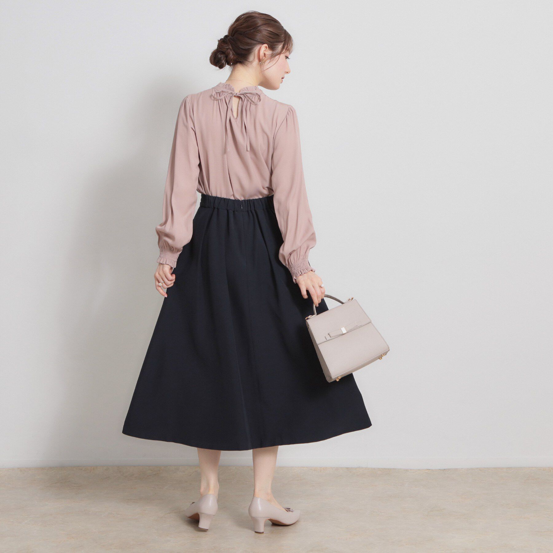 Couture broach「【洗える・通勤】ビットベルト タックスカート」|スカート|