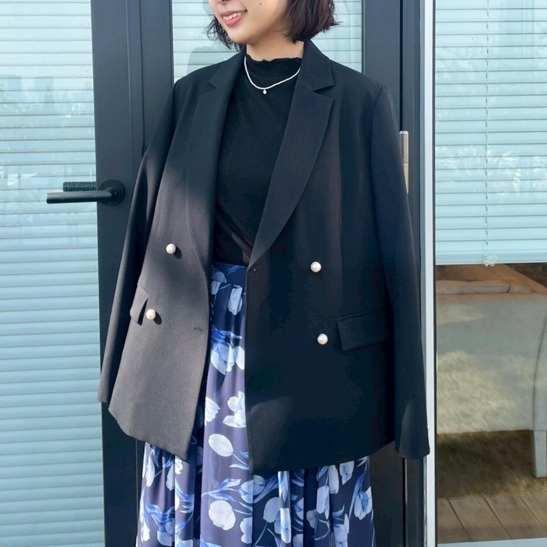 Couture broach「【洗える・ハレの日・通勤】パール調ボタン テーラードジャケット」|テーラードジャケット|