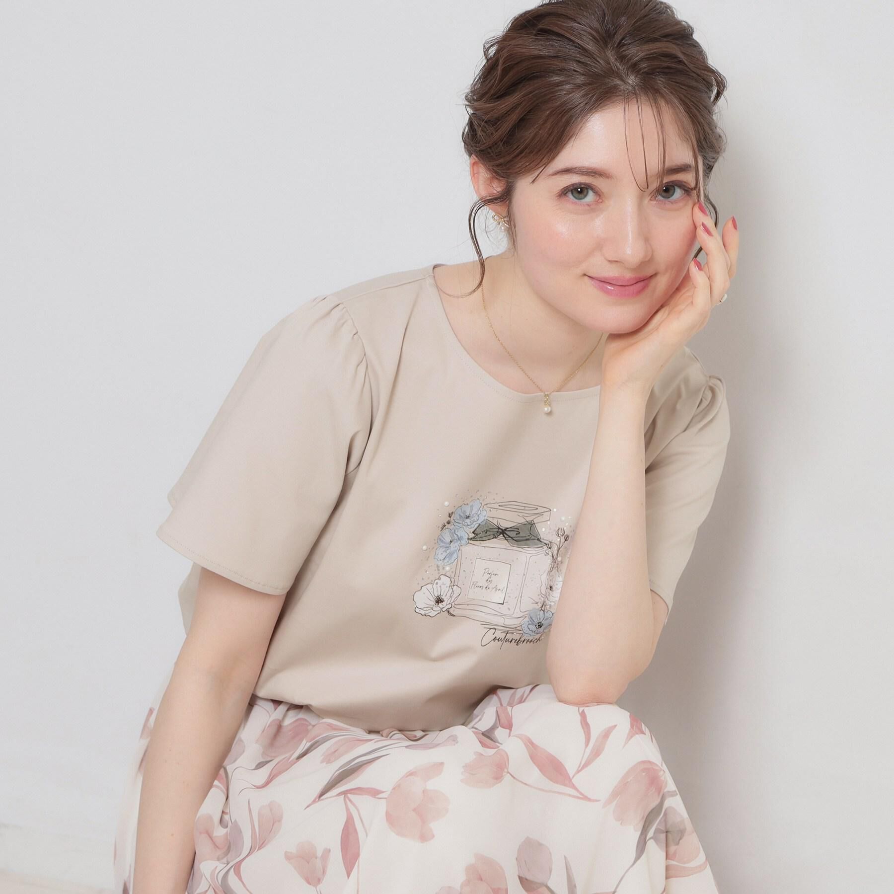 Couture broach「【接触冷感・UVカット】パフュームプリントTシャツ」|Tシャツ・カットソー|