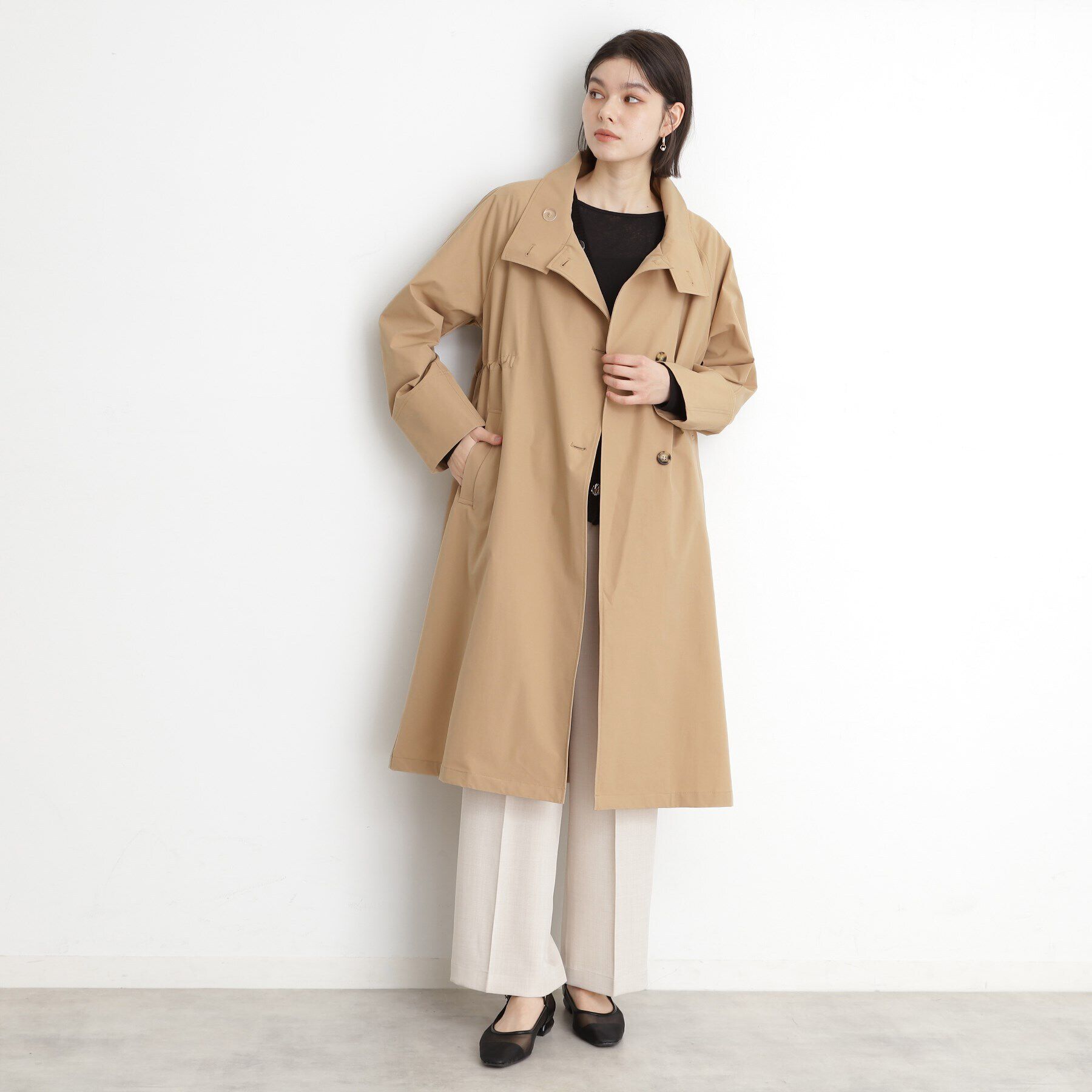 THE SHOP TK「スタンドカラートレンチコート【洗える】」|トレンチコート|