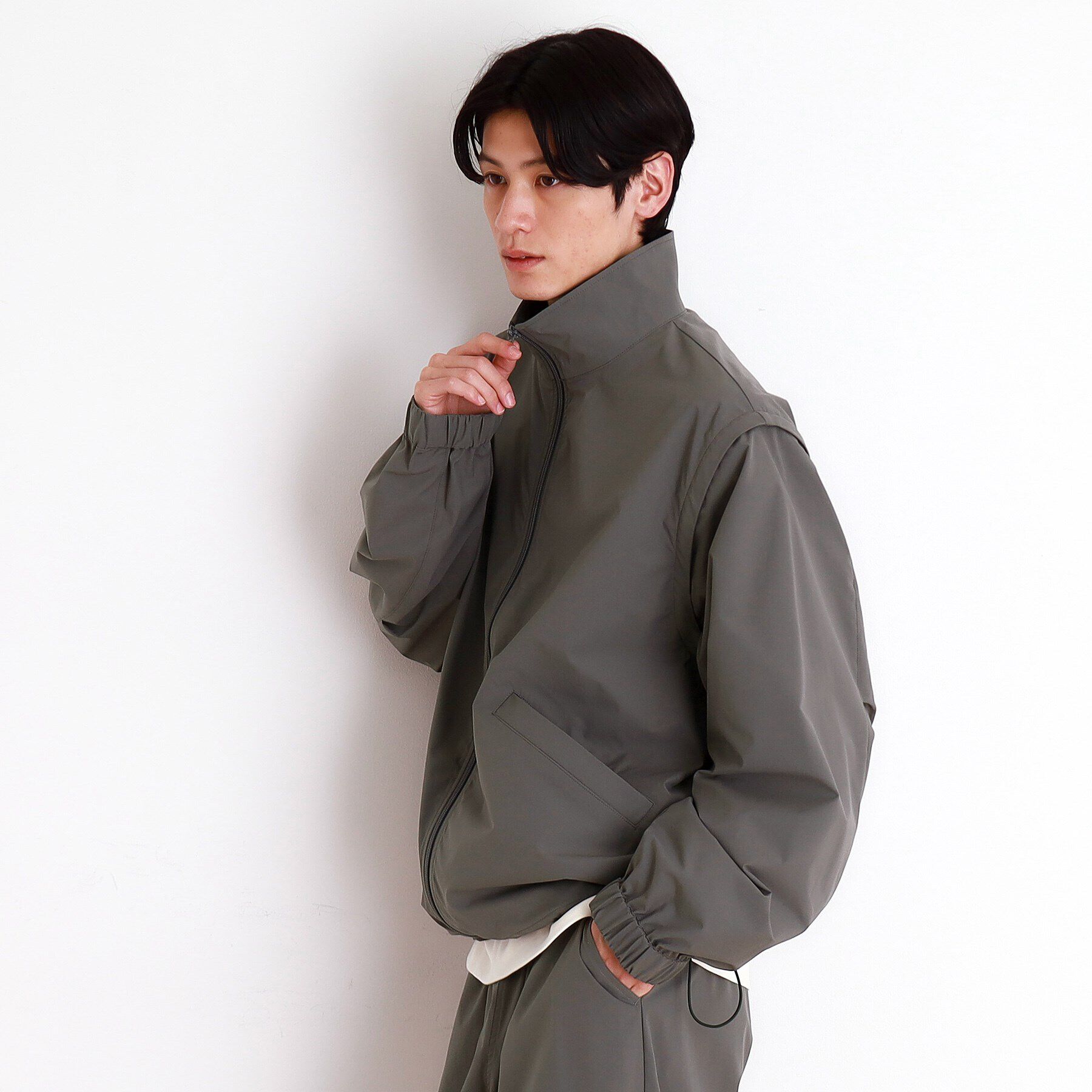 THE SHOP TK「デタッチャブルスタンドブルゾン＆ベスト　セットアップ可/2WAY」|ブルゾン・スタジャン|