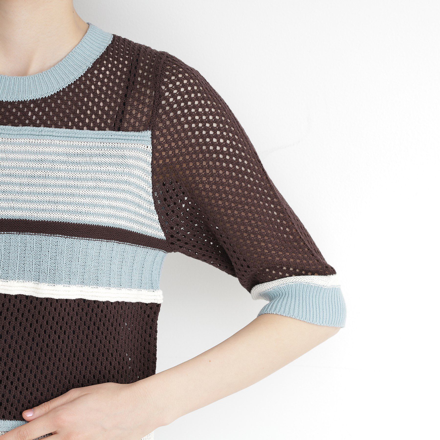 THE SHOP TK「マルチボーダートップス【洗える】」|ニット・セーター|