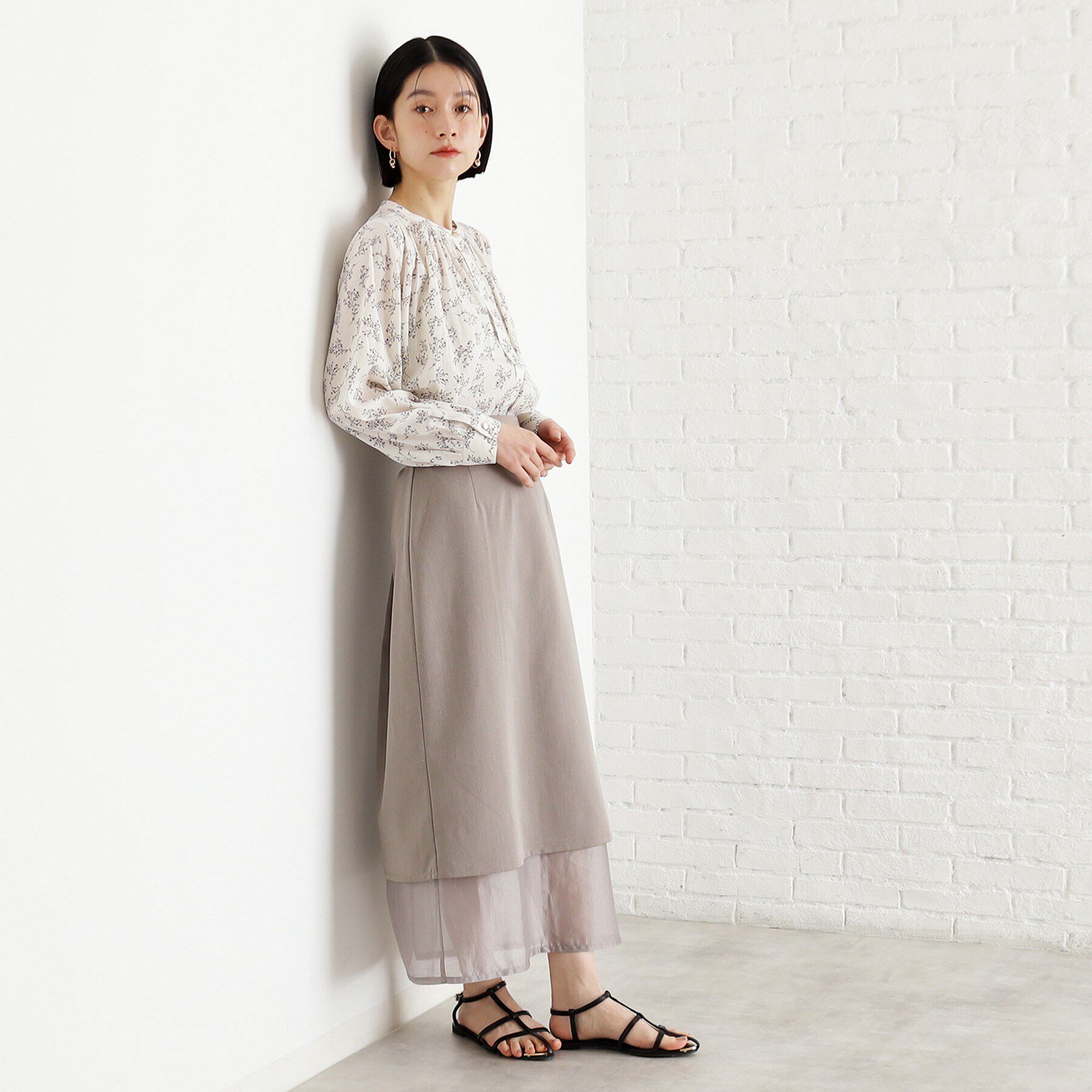 THE SHOP TK「【通勤/セレモニー】ヴィンテージサテンブラウス/洗える」|シャツ・ブラウス|