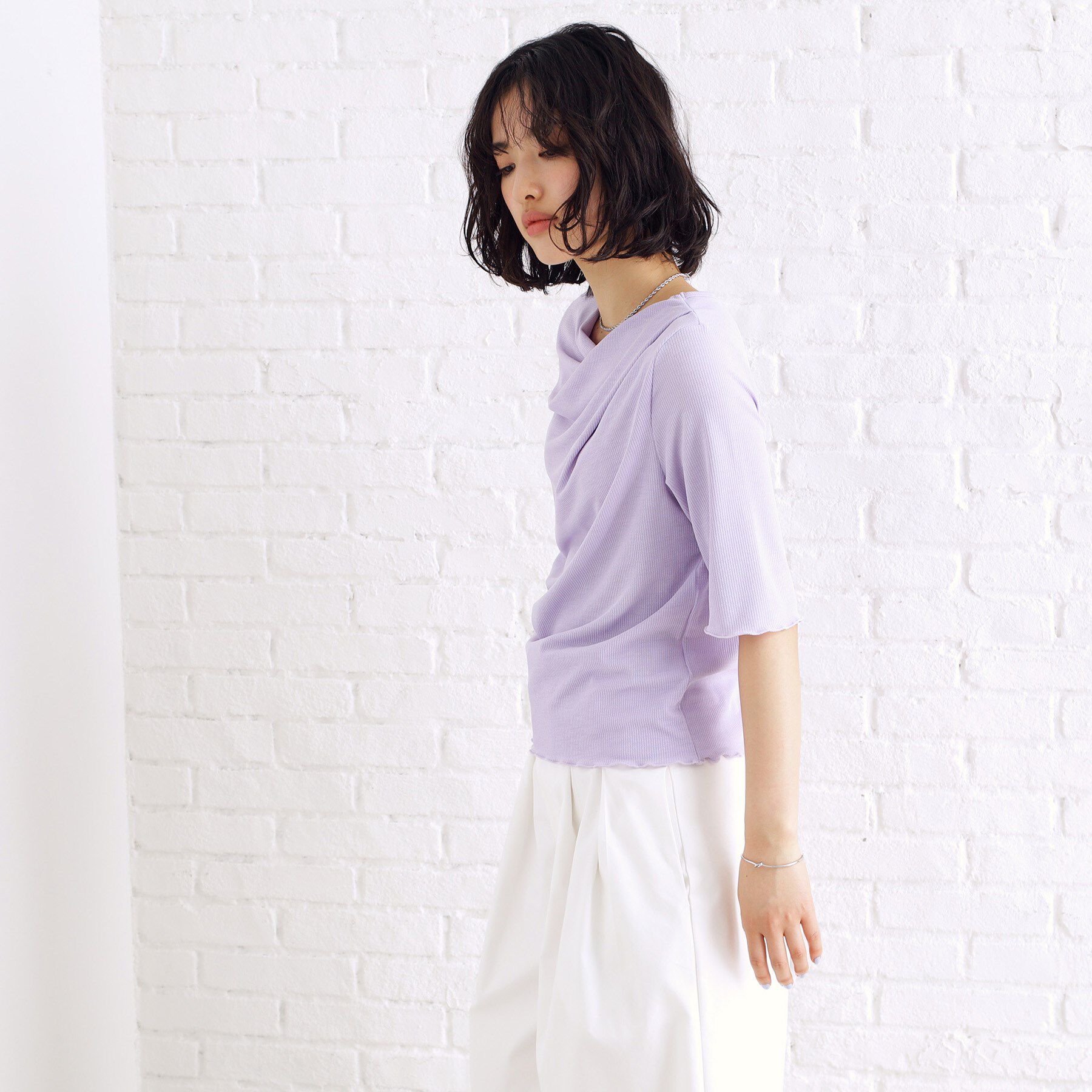 THE SHOP TK「ドレープカットソー【洗濯機OK/シワになりにくい】」|シャツ・ブラウス|