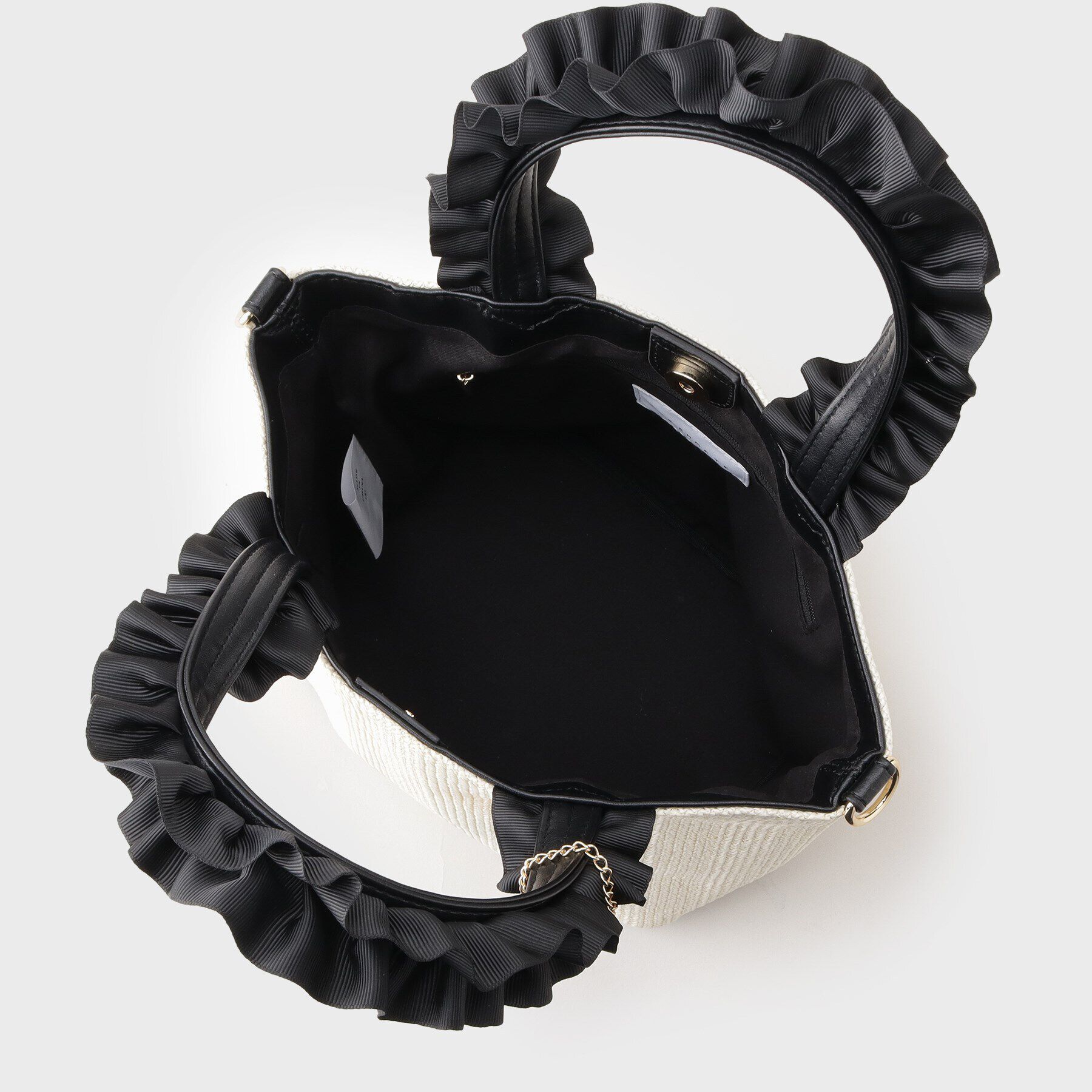 THE SHOP TK「雑材フリルハンドバッグ」|トートバッグ|