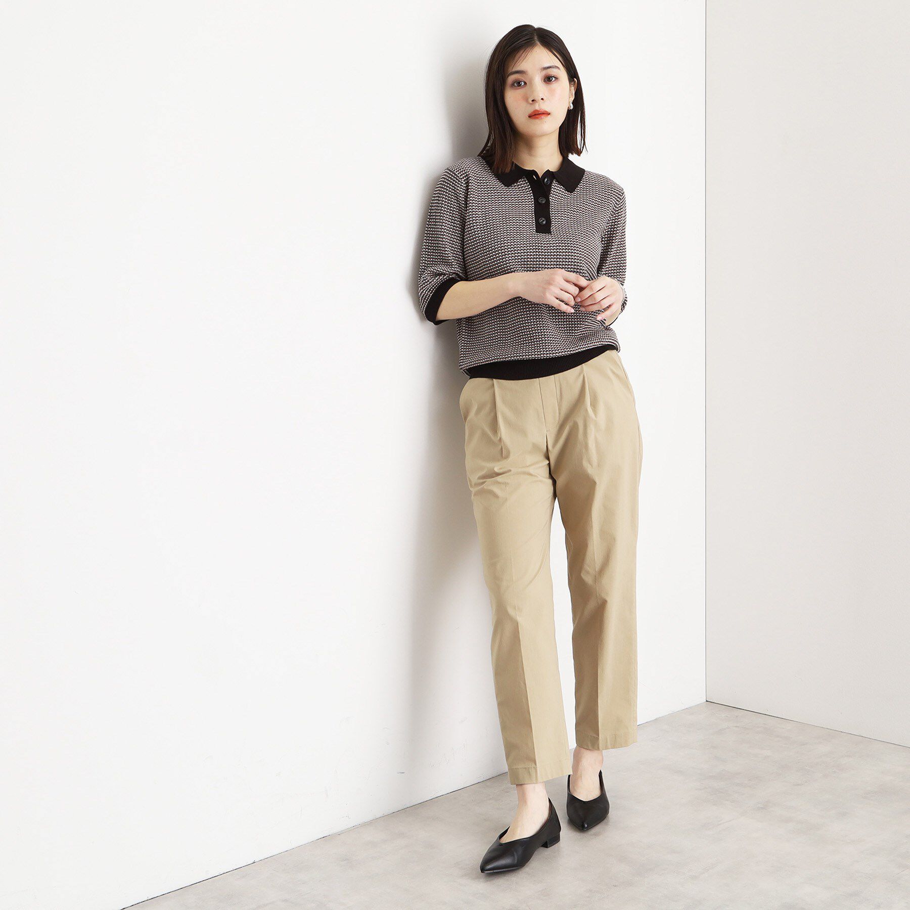 THE SHOP TK「ニットポロシャツ【洗濯機/アソート展開】」|ニット・セーター|