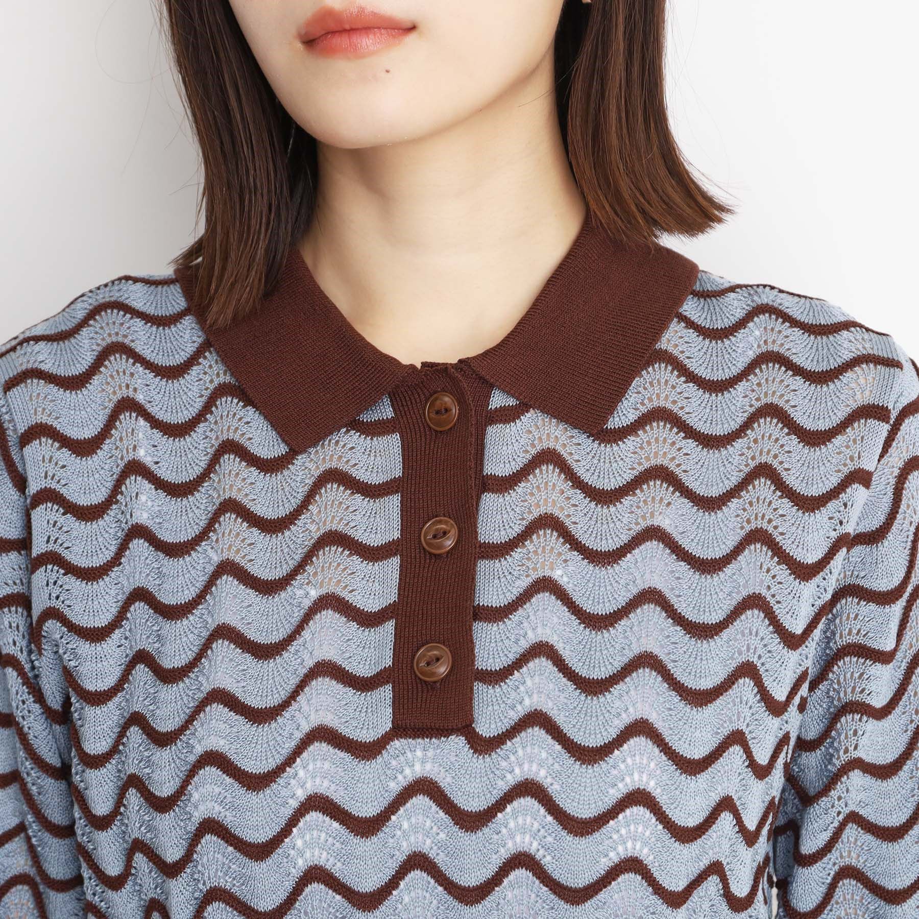 THE SHOP TK「ニットポロシャツ【洗濯機/アソート展開】」|ニット・セーター|