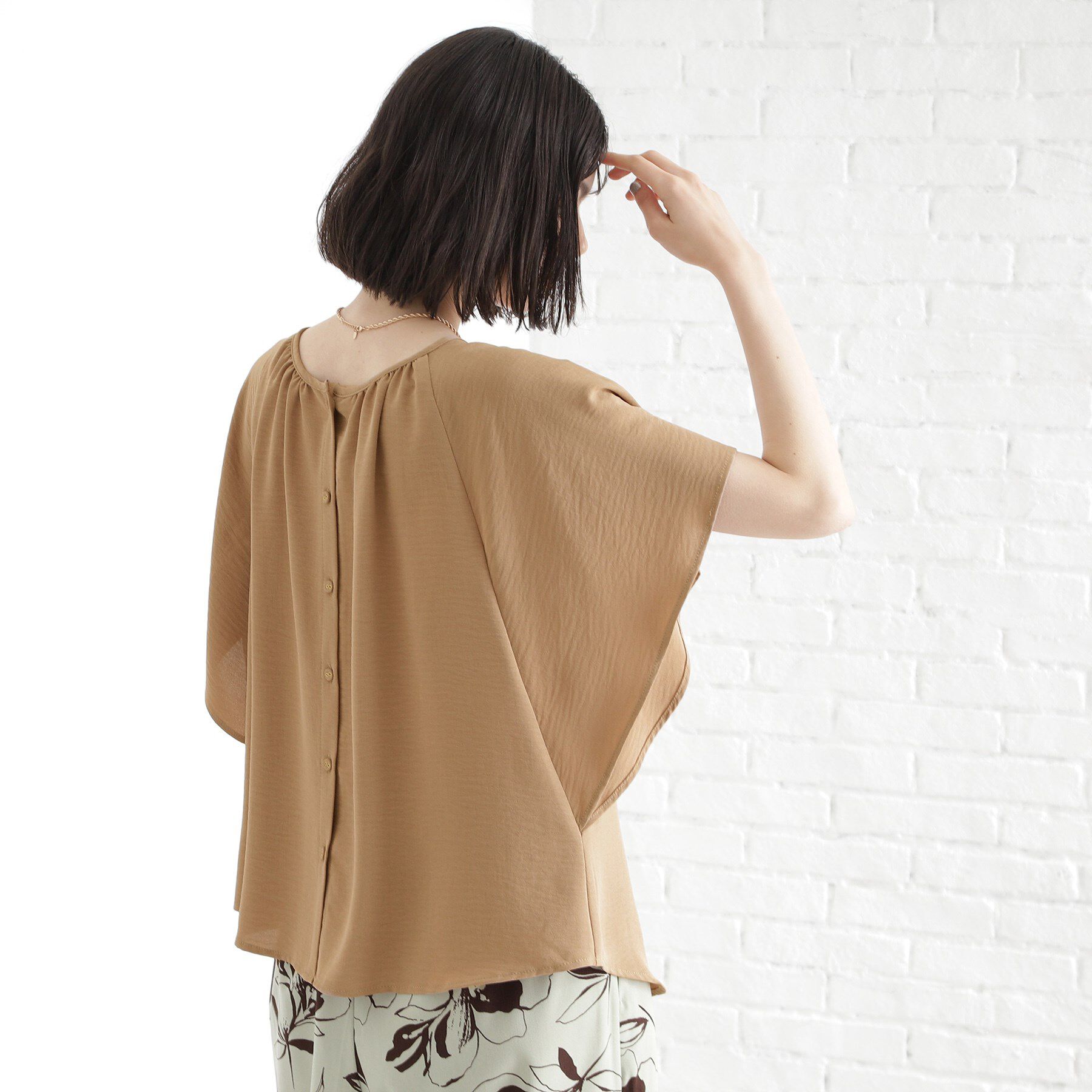 THE SHOP TK「袖フレアブラウス【防シワ／接触冷感／洗濯機OK/セットアップ可】」|シャツ・ブラウス|