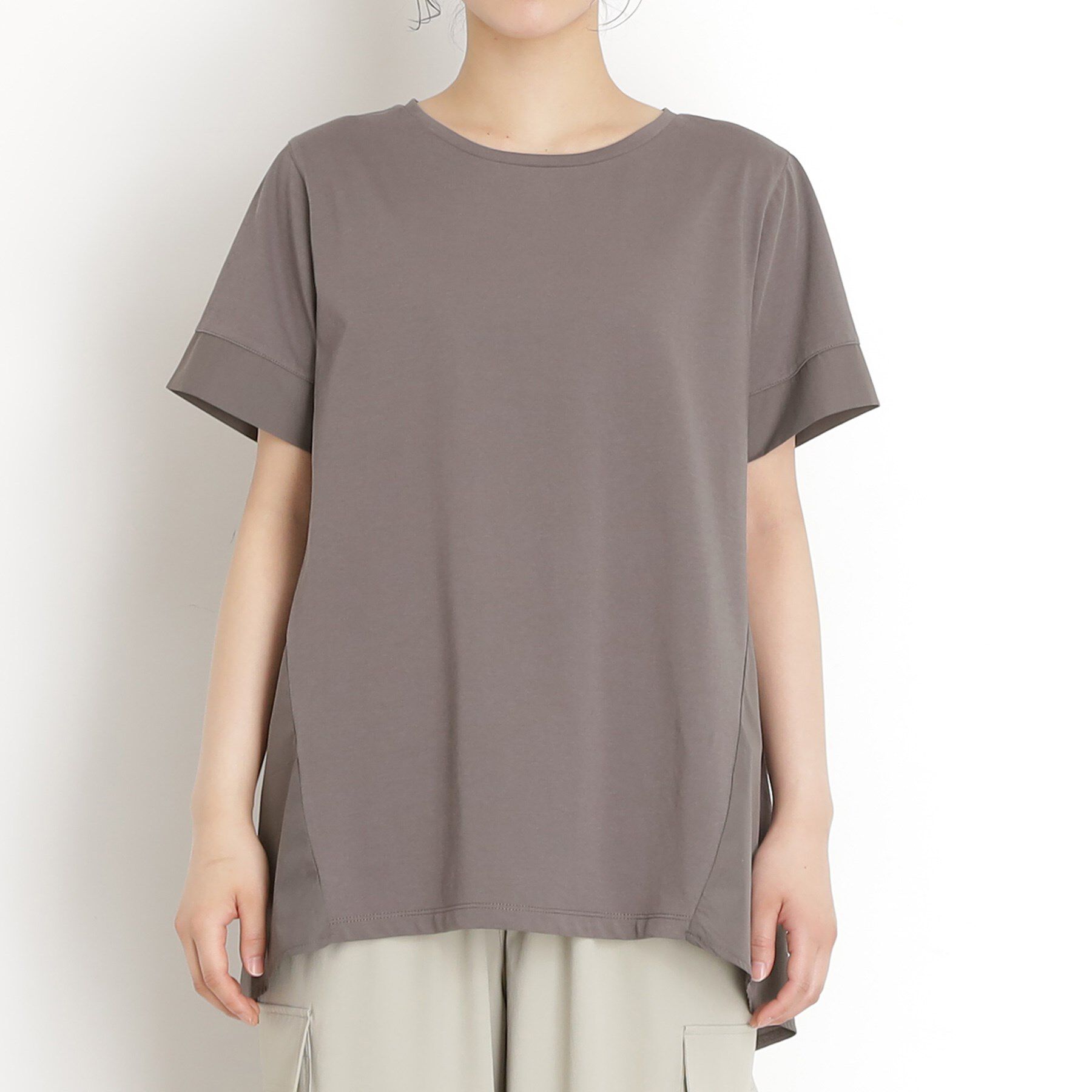 THE SHOP TK「切替バックギャザーチュニック【洗濯機OK/接触冷感/UV】」|チュニック|