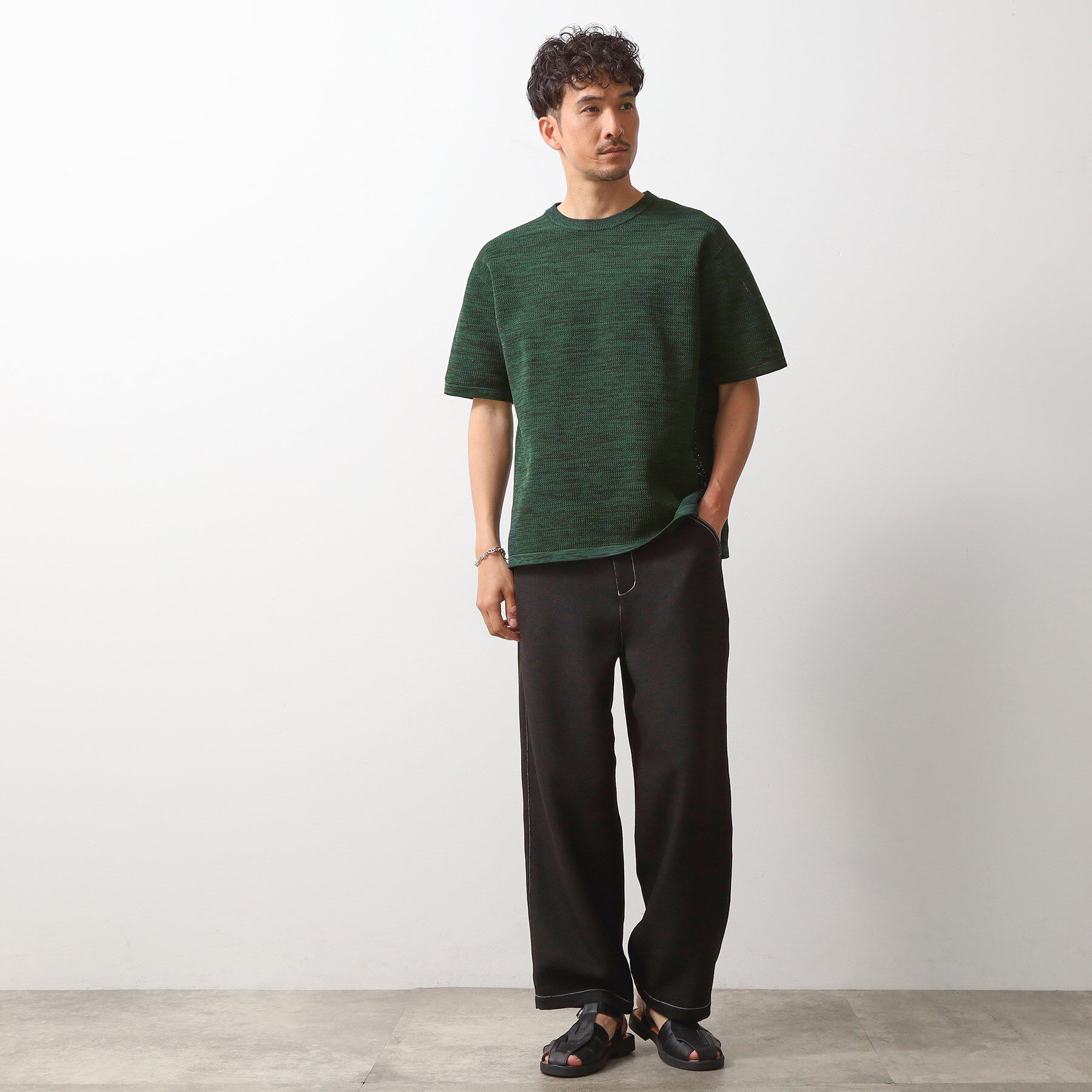 THE SHOP TK「ドライタッチ半袖ニットTシャツ　【洗濯機ＯＫ】」|ニット・セーター|